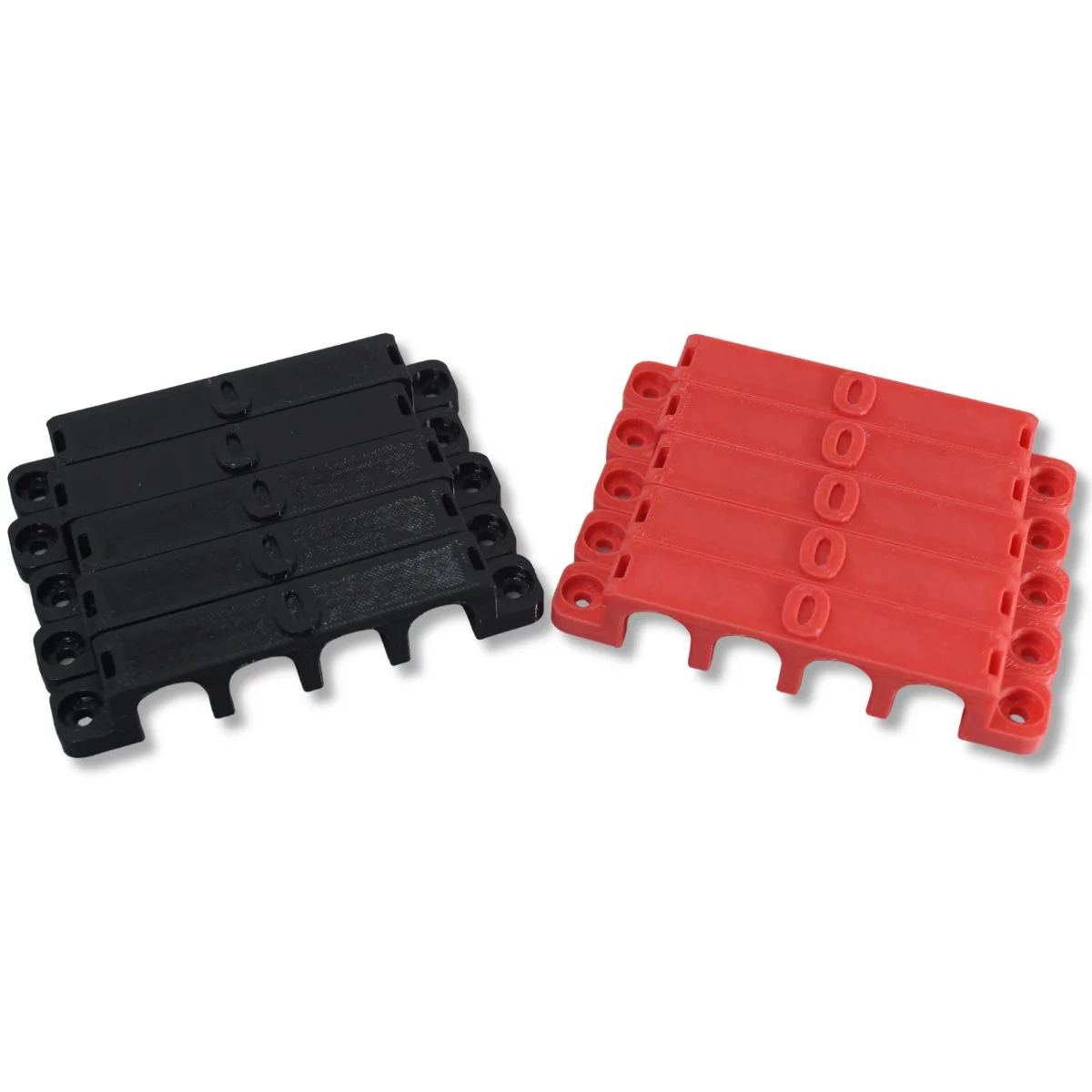 1/0 Gauge Cable Management Wire Comb Quad Slot Can Use w/ Cable Tie Red/Black - Image 5