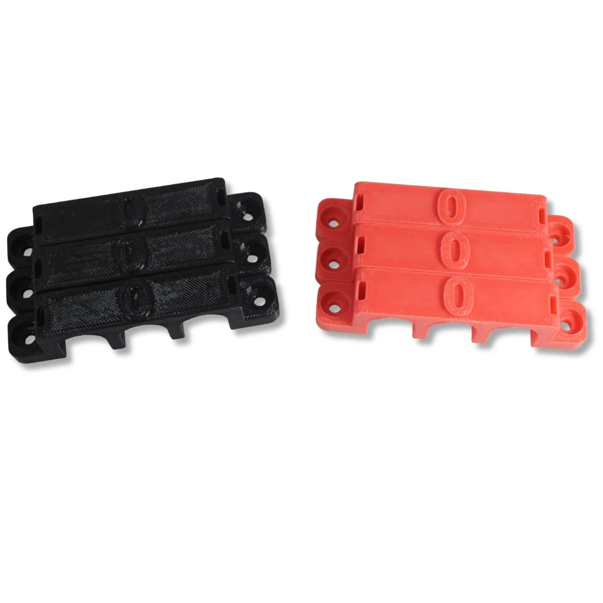 1/0 Gauge Cable Management Wire Comb Triple Slot Can Use w/ Cable Tie Red/Black - Image 3