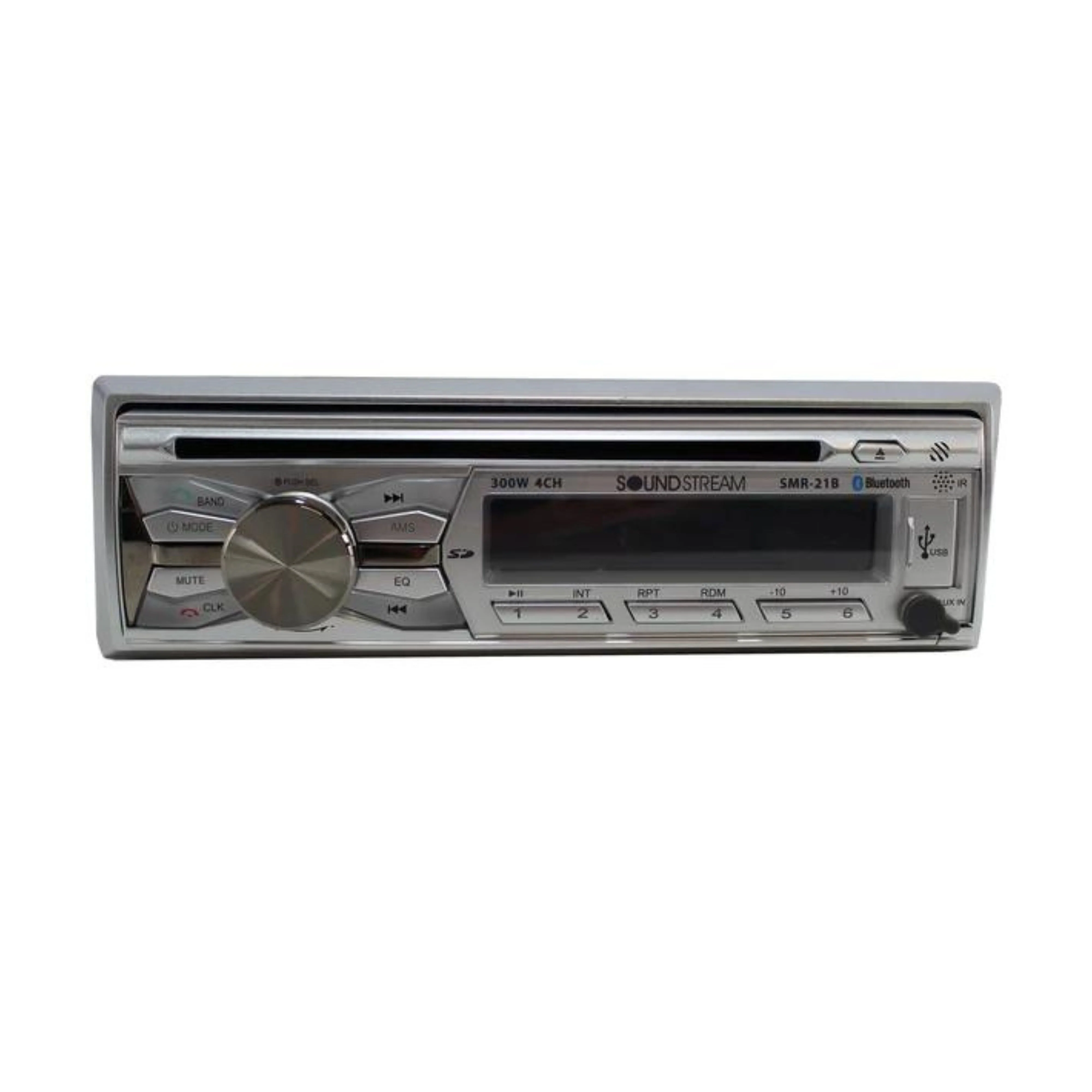 1-DIN Head Unit Radio BT/AUX/USB/CD RGB LED Accents w/ Remote SMR-21B