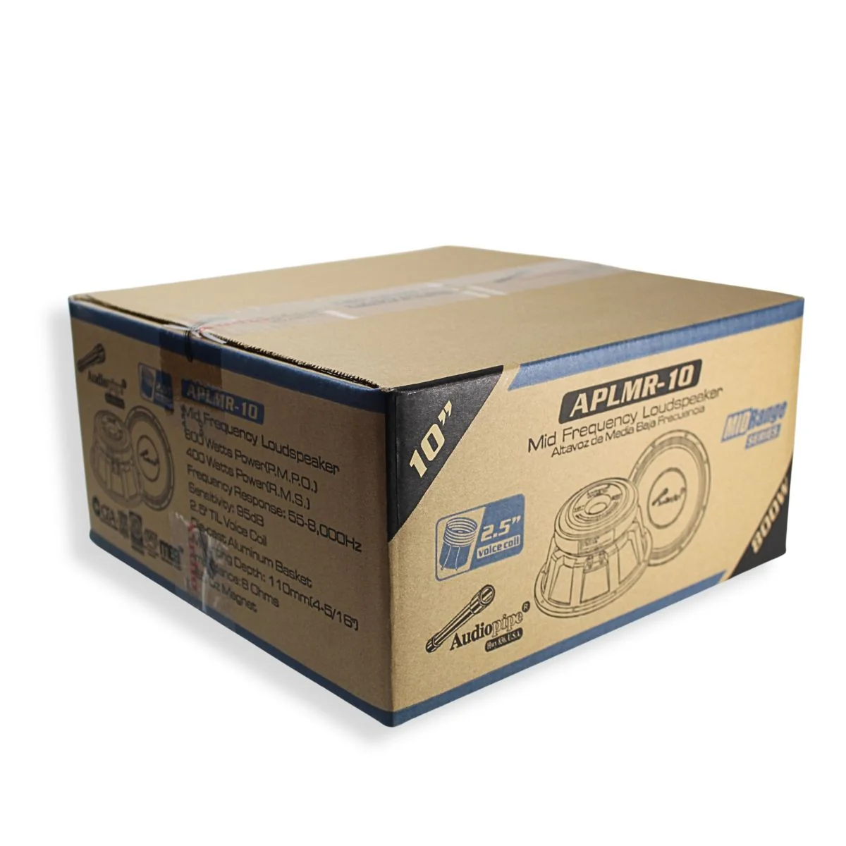 10" 400 Watt RMS 8 Ohm Midrange Loudspeaker Audiopipe APLMR-10 - Image 8