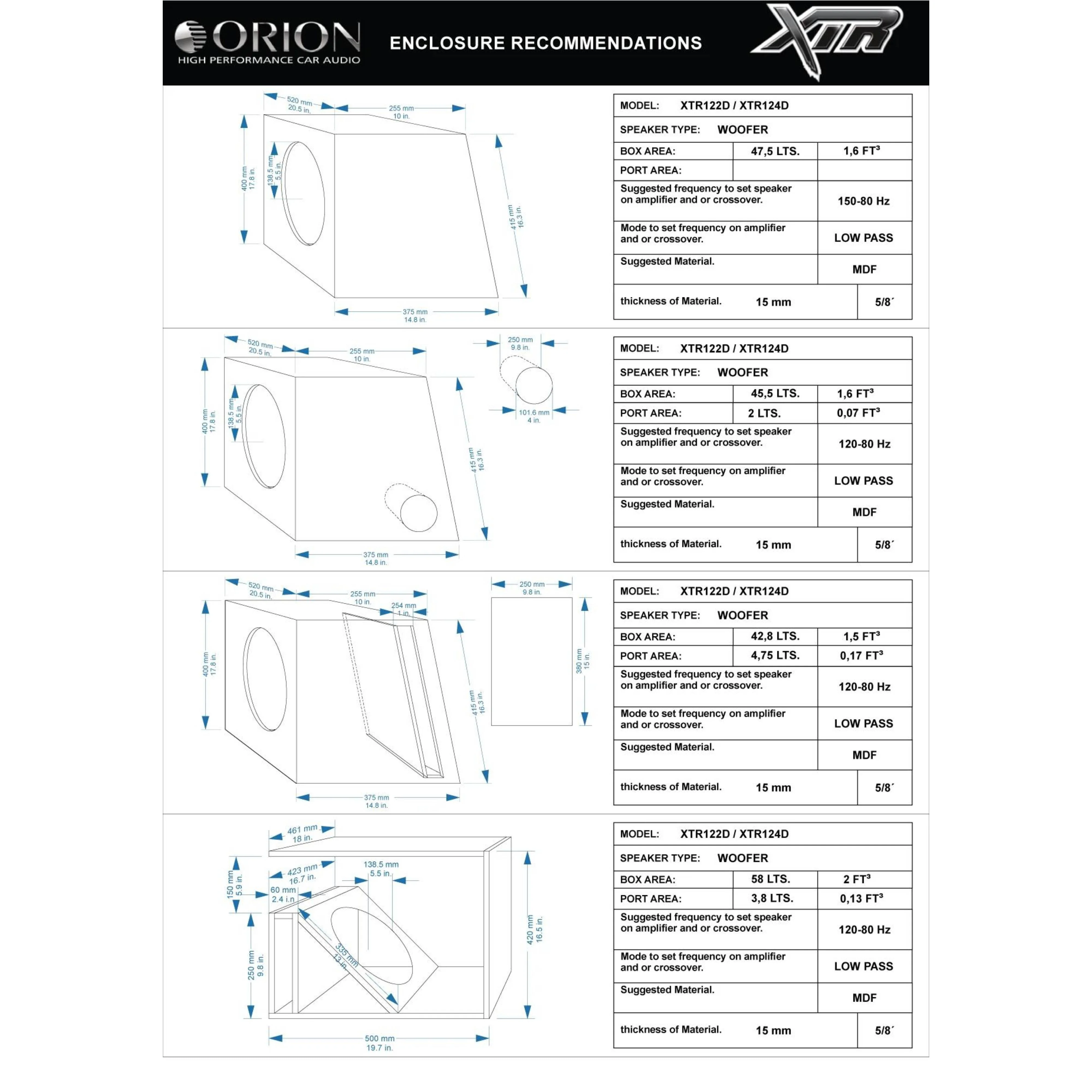 12" 600W RMS | 2400W Peak 2-Ohm 2" DVC Subwoofer ORION XTR Series / XTR122D - Image 7