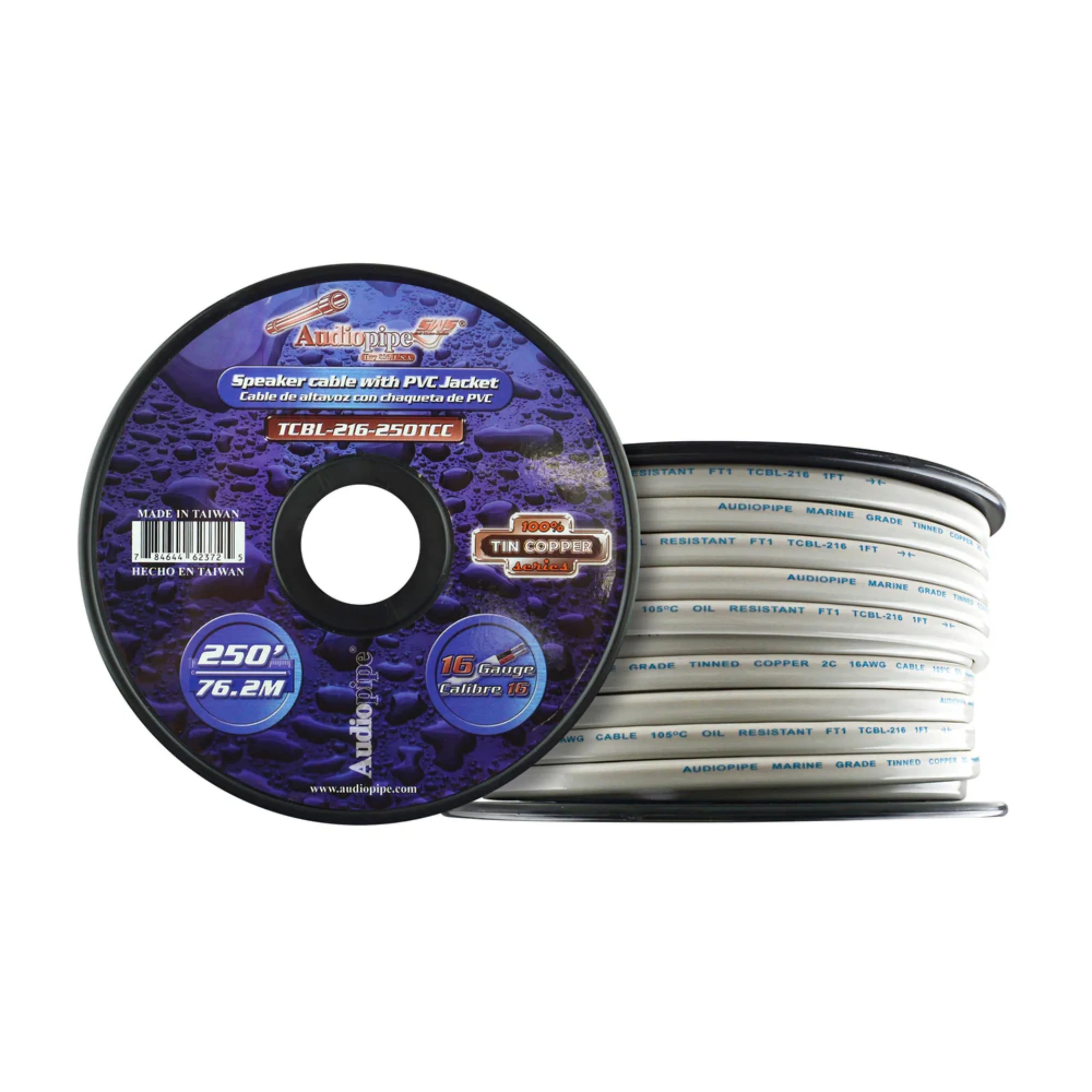 16 GA White PVC Jacket OFC Tin Copper Audiopipe Speaker Wire Lot Cut By The Foot