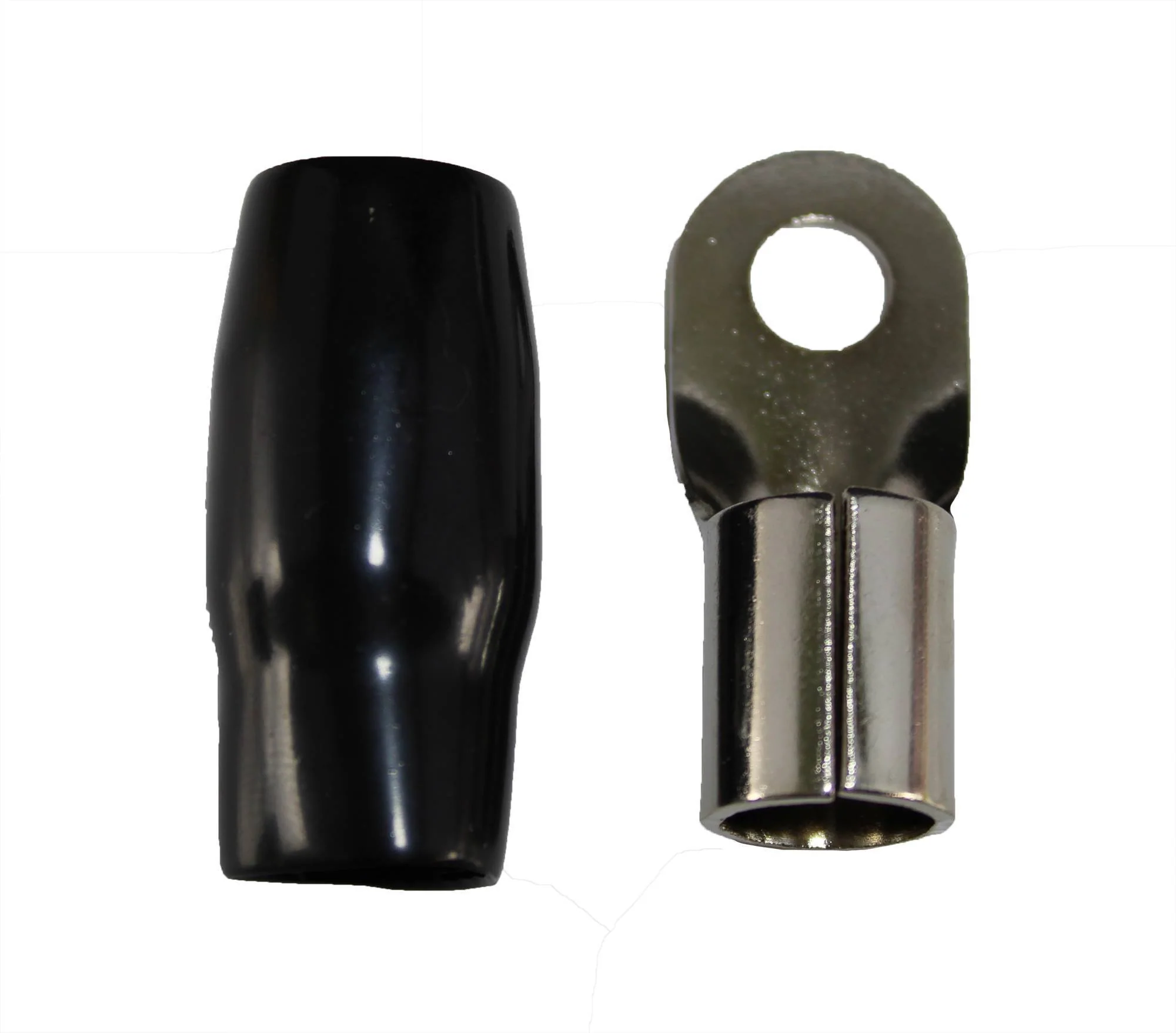 XS Power 50pk, 25 Red + 25 Black 4 AWG 10.5MM Ring Terminals Nickle Plated - Image 2
