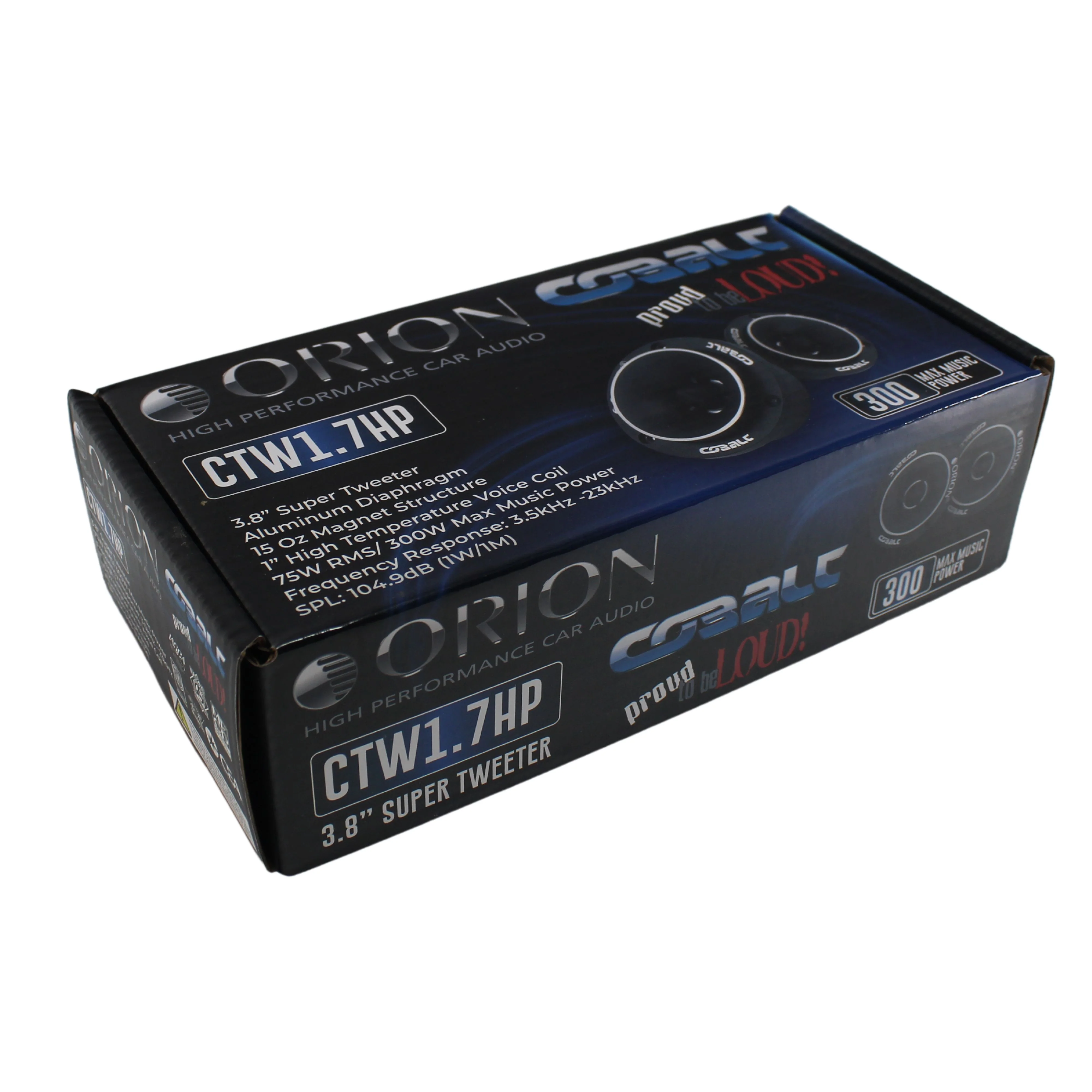 3.8" 4 ohm 75w RMS Ferrite Magnet Aluminum ORION Bullet Tweeter Pair CTW1.7HP - Image 6