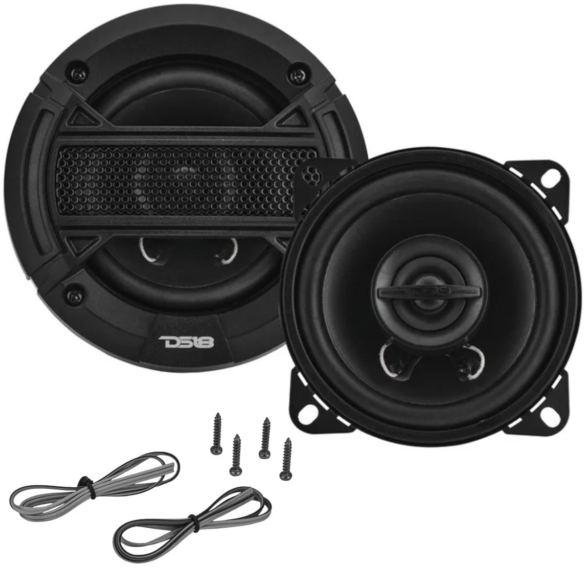 4" 40 Watt RMS 4-Ohm 2-Way Coaxial Speaker Pair w/Tweeter DS18 SELECT Series S40 - Image 2