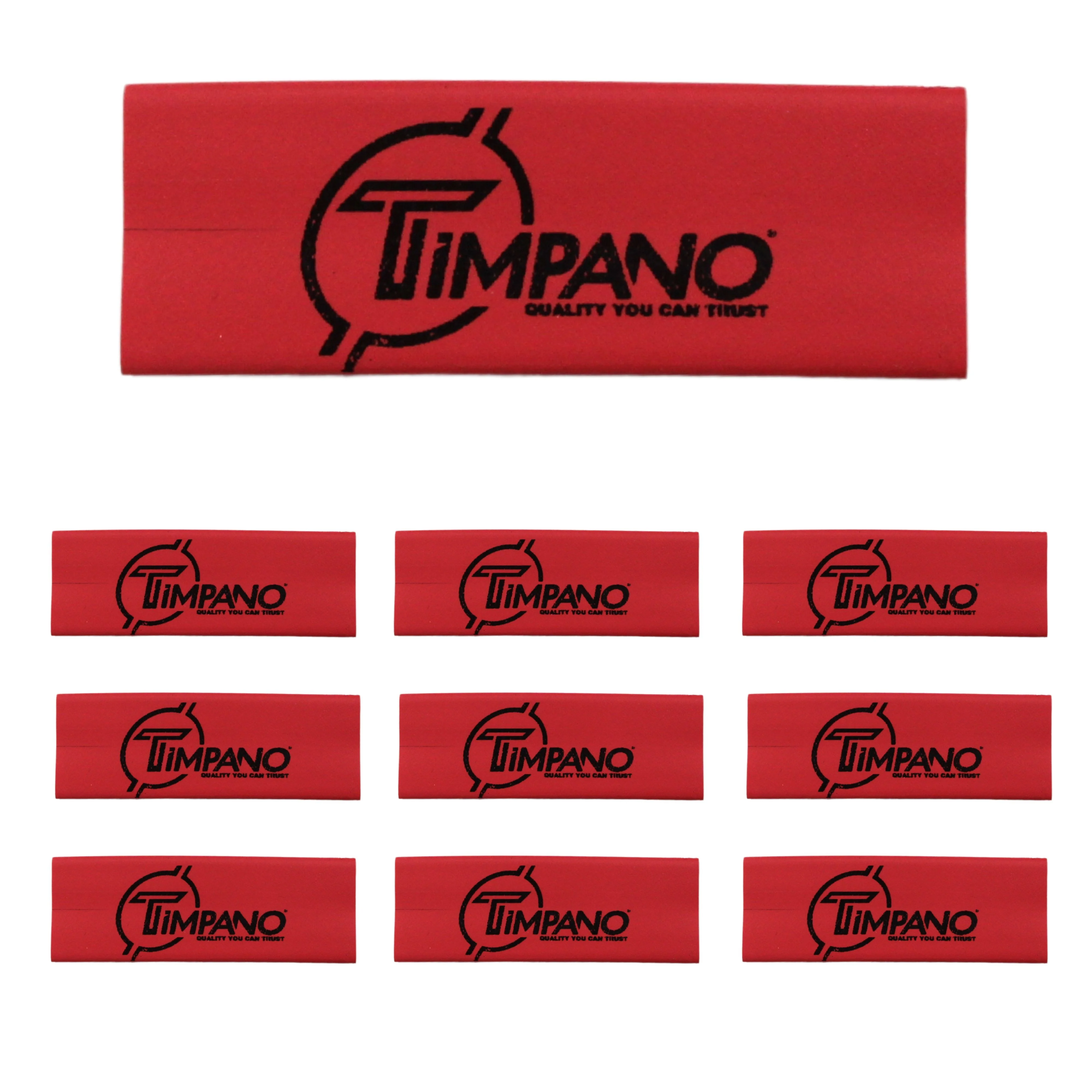 4 Gauge 3:1 Heat Shrink with TIMPANO AUDIO Logo 10 Pack Red