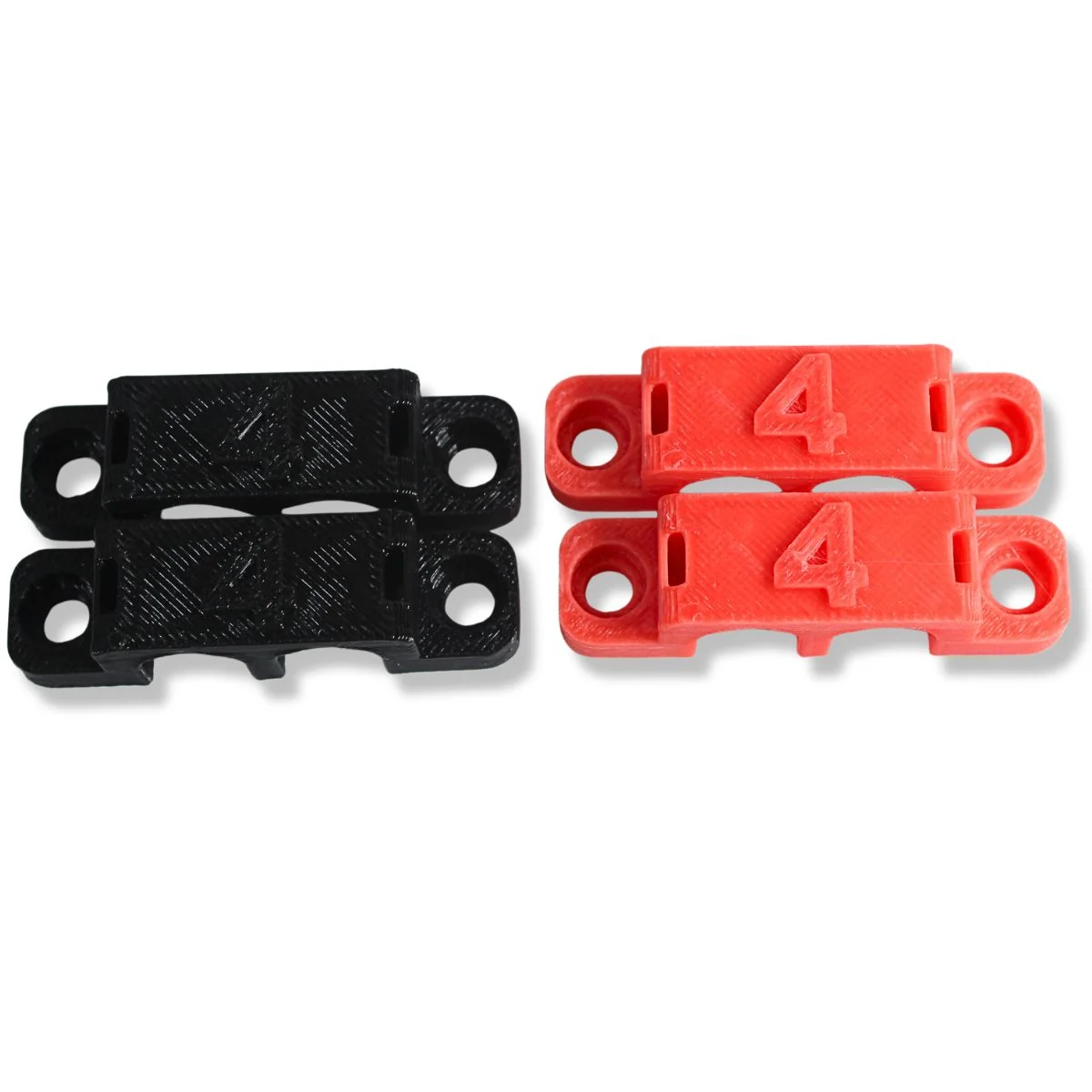 4 Gauge Cable Management Wire Comb Dual Slot Can Use w/ Cable Tie Red/Black - Image 4