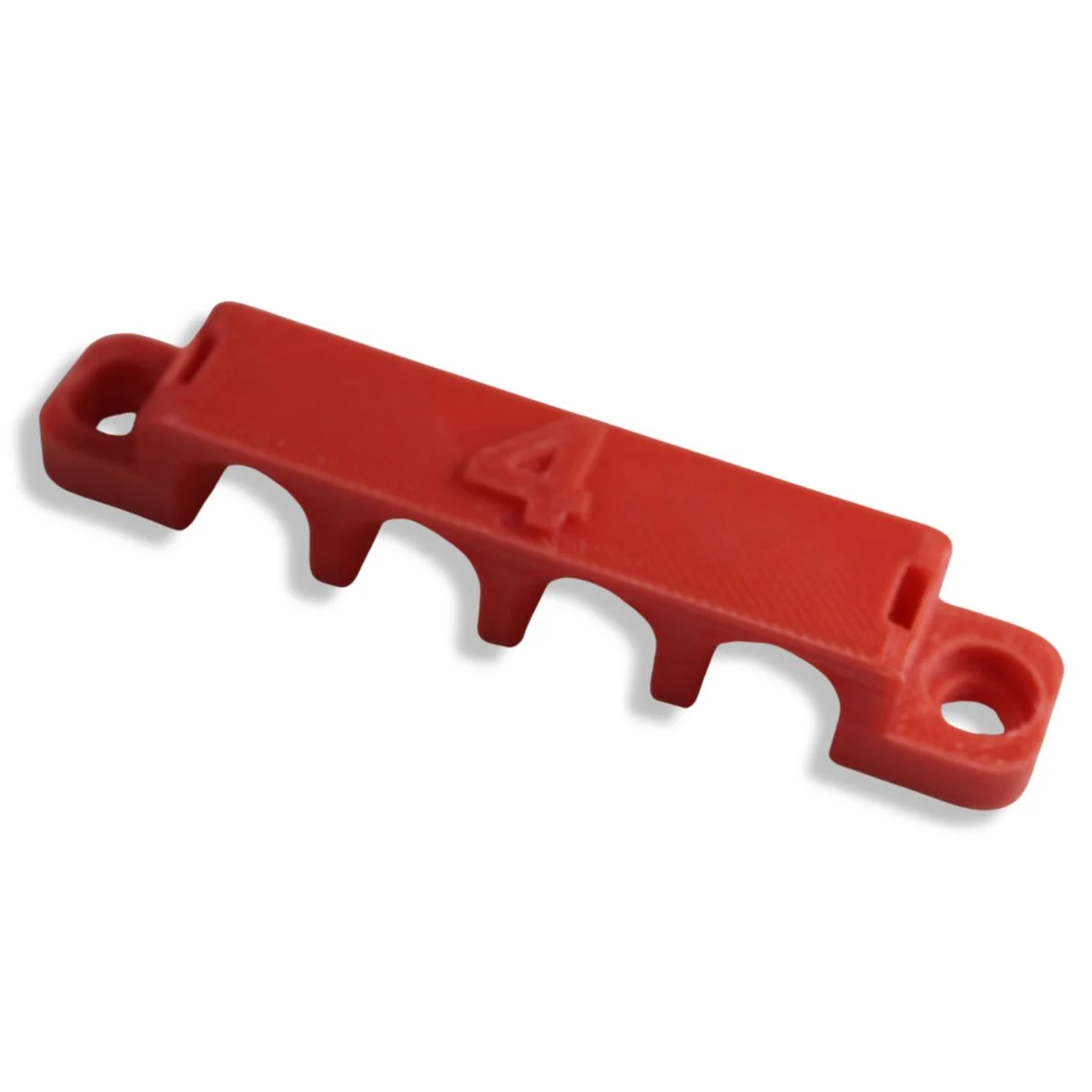 4 Gauge Cable Management Wire Comb Quad Slot Can Use w/ Cable Tie Red/Black - Image 8