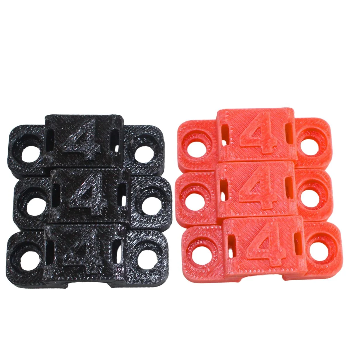 4 Gauge Cable Management Wire Comb Single Slot Can Use w/ Cable Tie Red/Black - Image 5