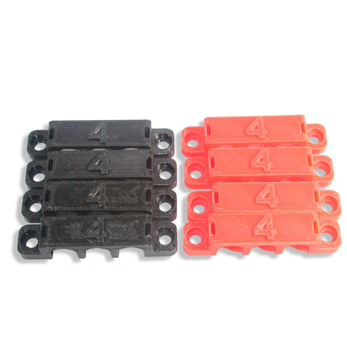 4 Gauge Cable Management Wire Comb Triple Slot Can Use w/ Cable Tie Red/Black - Image 3
