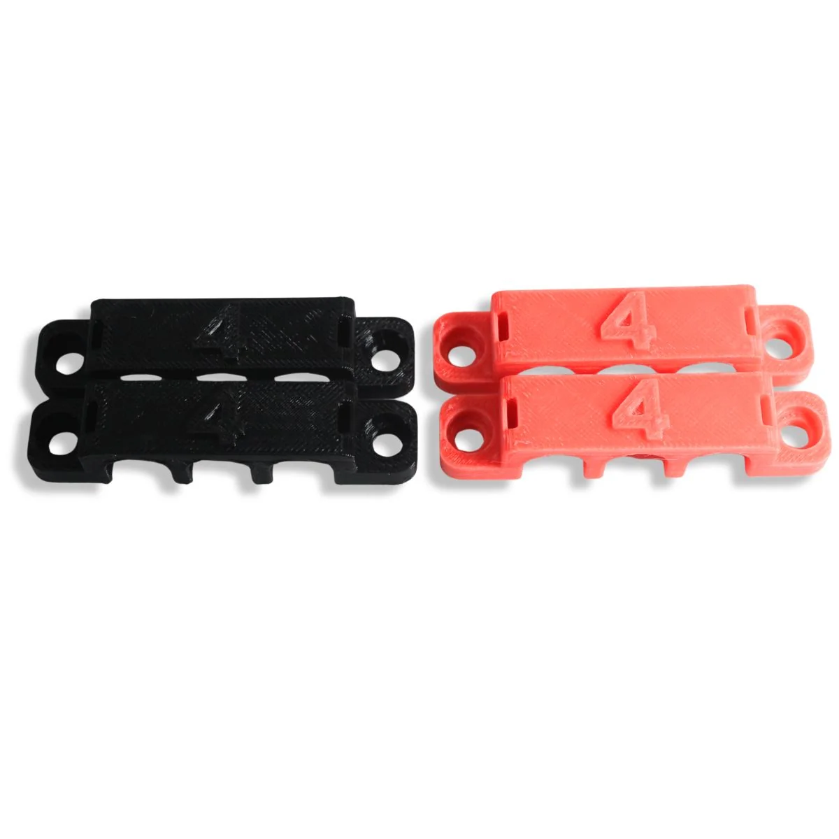 4 Gauge Cable Management Wire Comb Triple Slot Can Use w/ Cable Tie Red/Black - Image 4