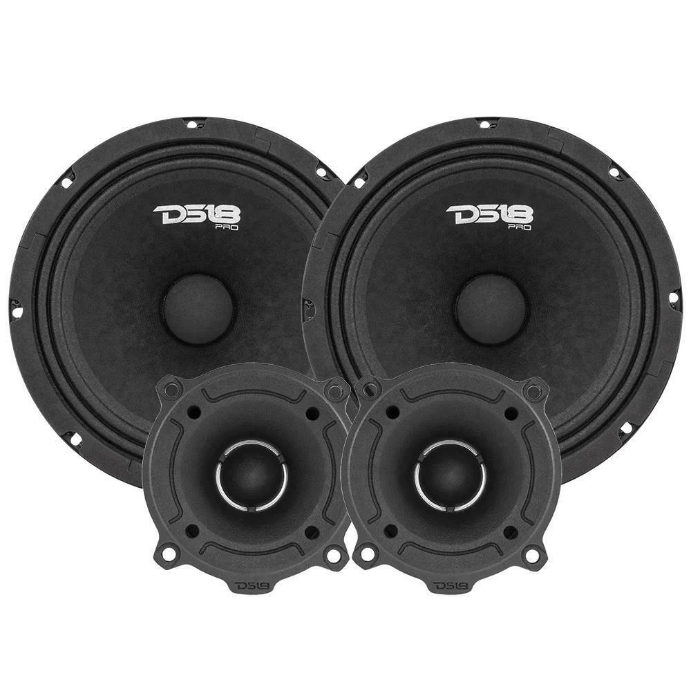 4x DS18 8" 2320W Speakers + 4x Super Bullet Tweeters + 4 Channel Korean Amp - Image 2