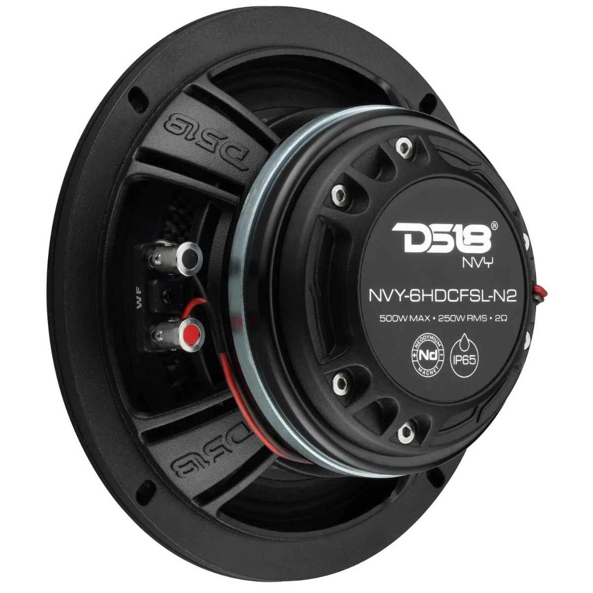 6.5" 250W RMS 2 Ohm Marine Coaxial Speakers Carbon Fiber DS18 NVY-6HDCFSL-N2 - Image 4