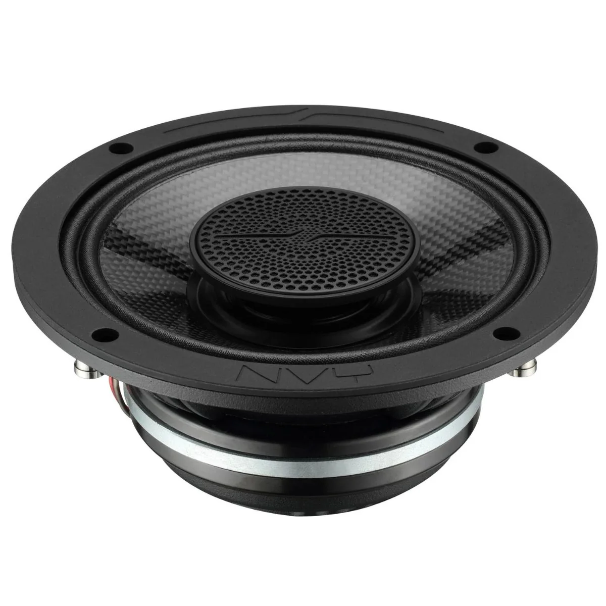 6.5" 250W RMS 2 Ohm Marine Coaxial Speakers Carbon Fiber DS18 NVY-6HDCFSL-N2 - Image 5