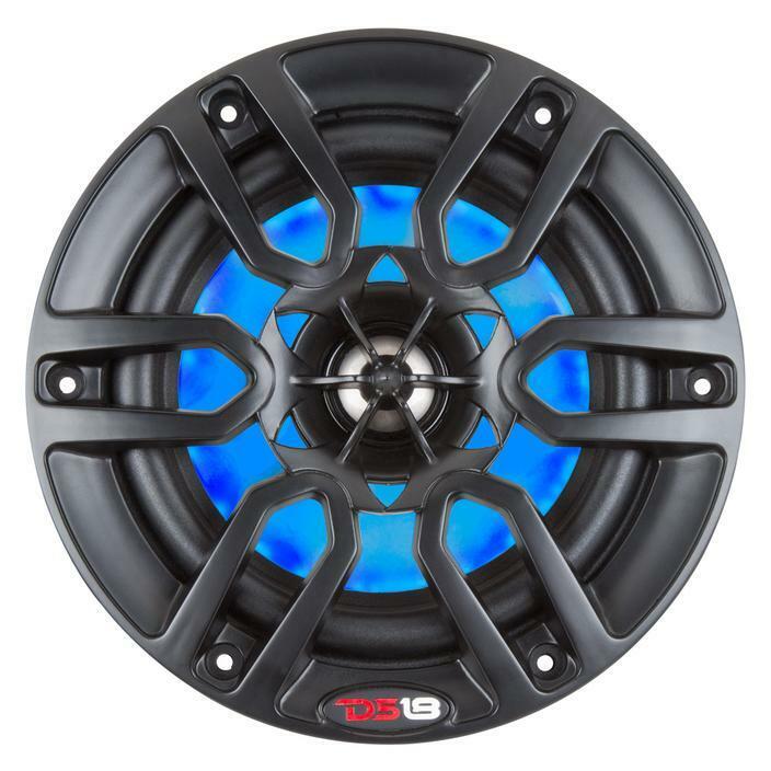DS18 6.5" 600W 4 Ohm Black Marine Power Sport RGB LED Speakers Pair NXL6BK - Image 4