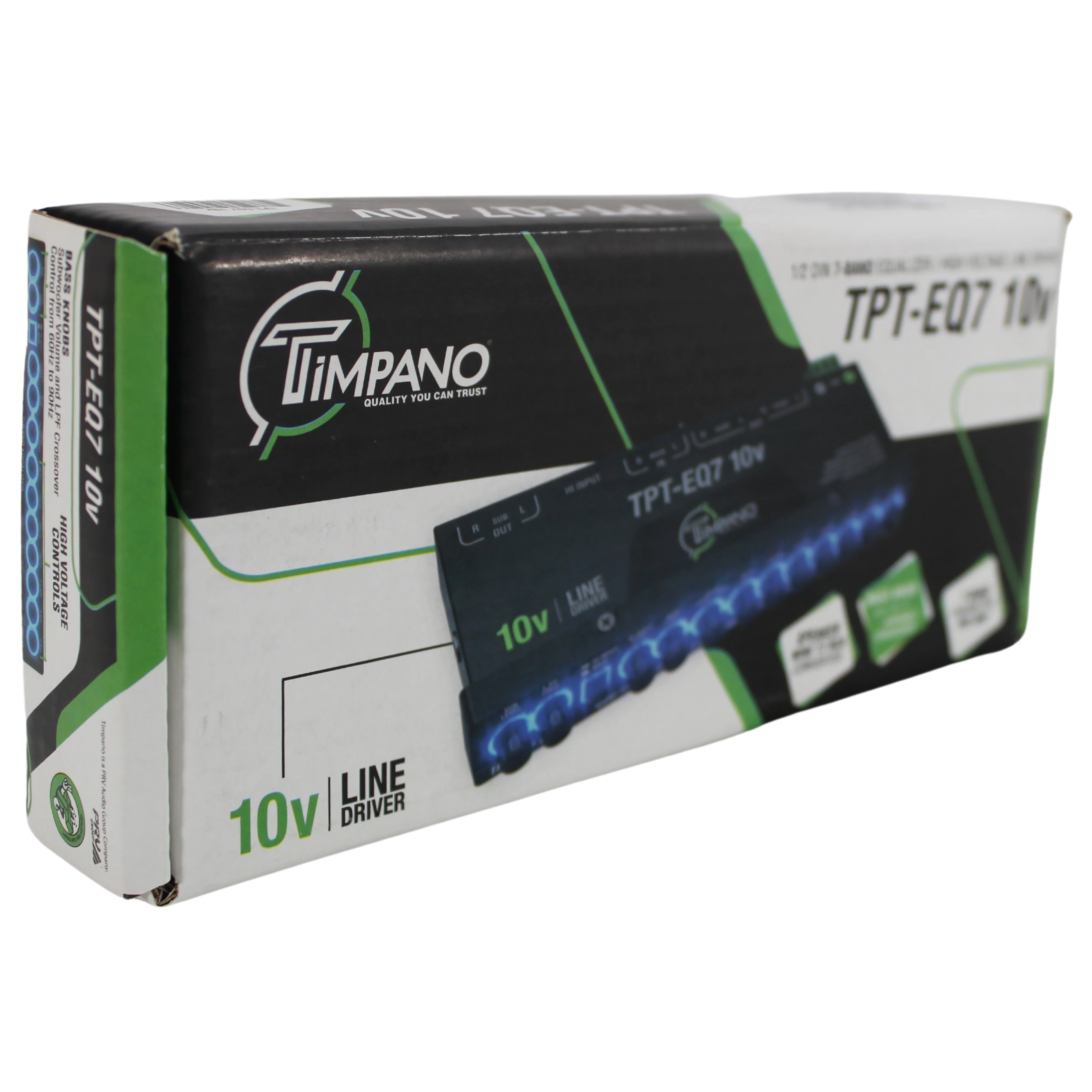 7 Band 1/2 DIN 6-Channel 10-Volt RCA Equalizer Crossover Timpano TPT-EQ7-10V - Image 4