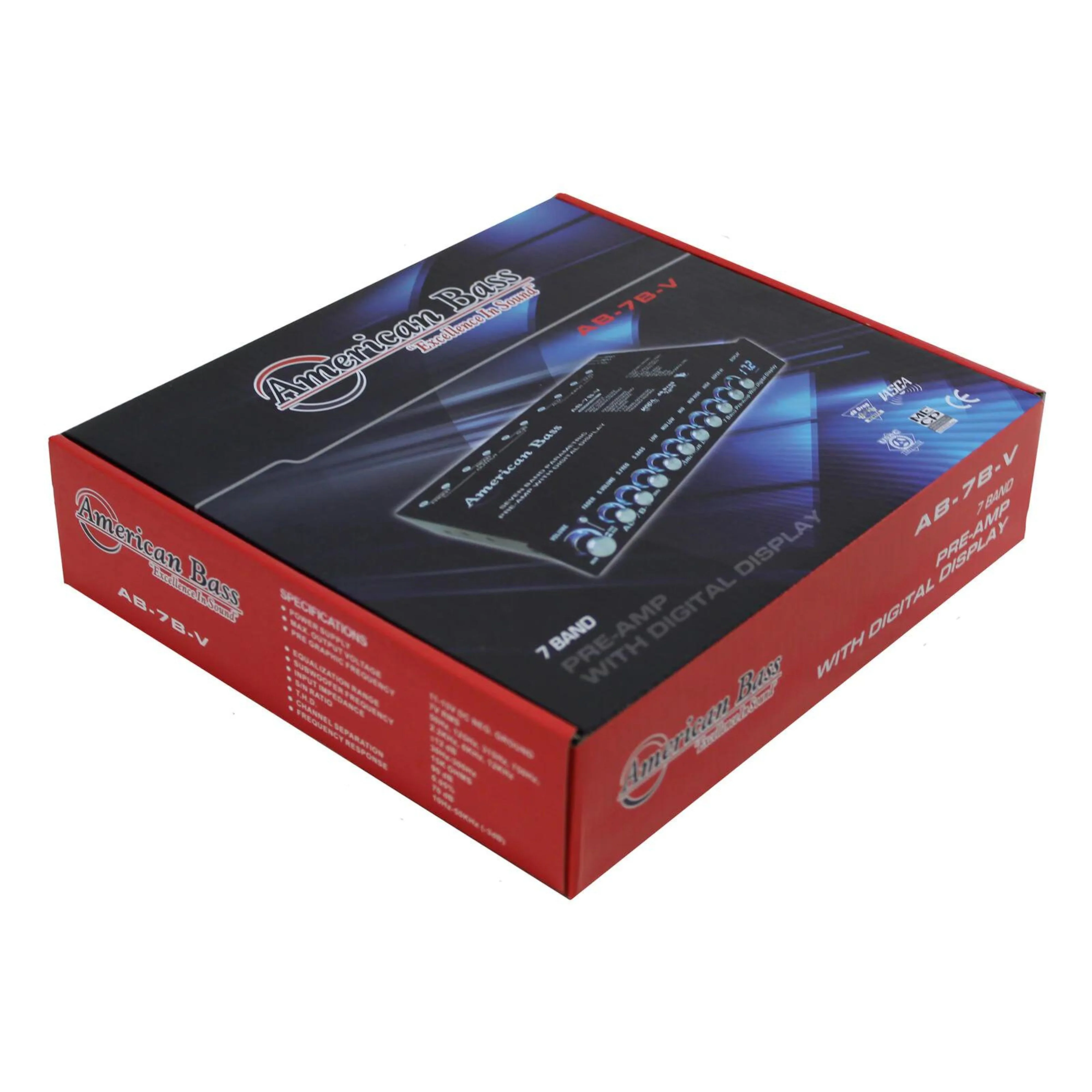 American Bass Equalizer w/ Built-in 7V Line Driver + Digital Voltmeter AB 7BVEQ - Image 5