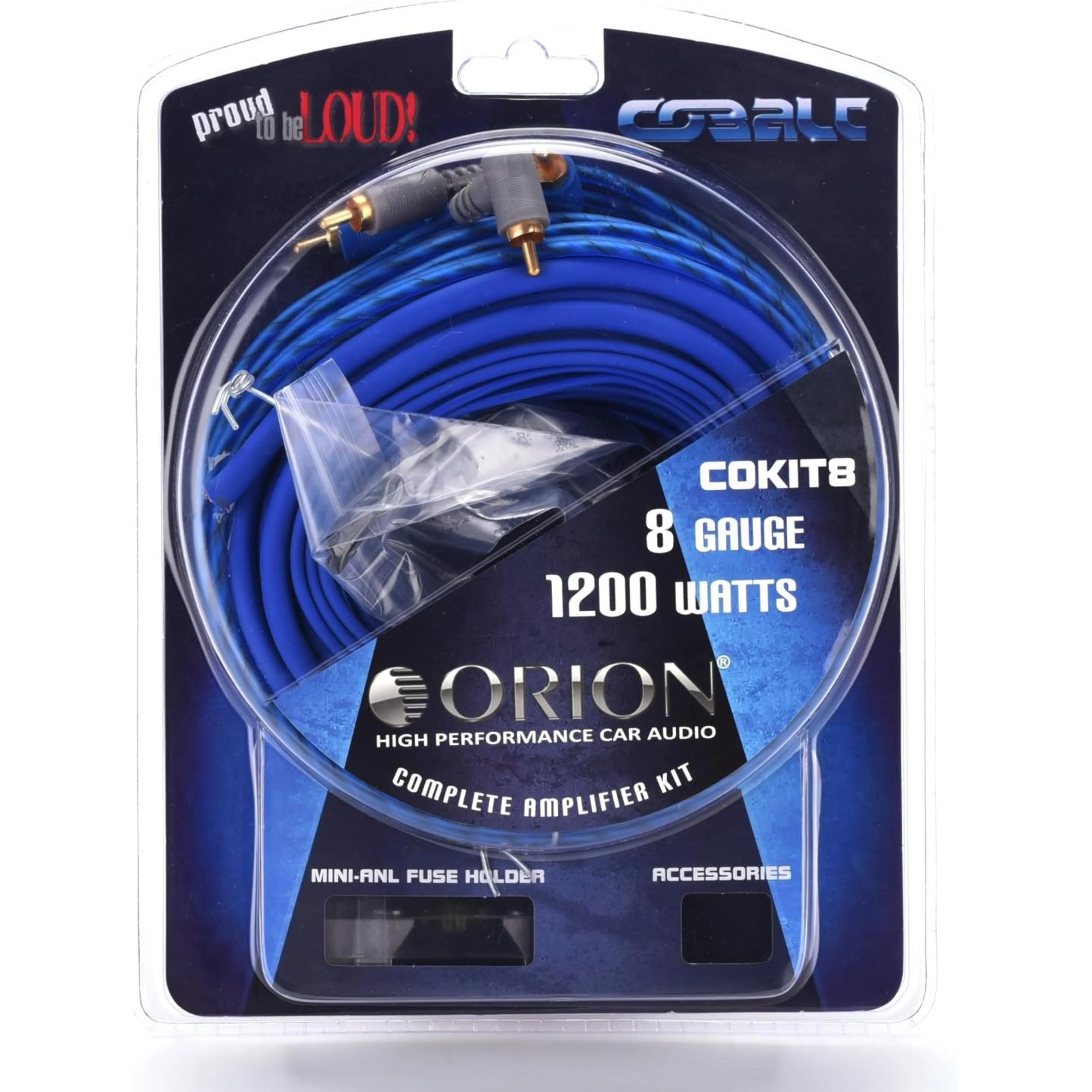 8 Gauge Blue CCA Soft Rubber Complete Amplifier Wire Kit Orion Cobalt Series - Image 7