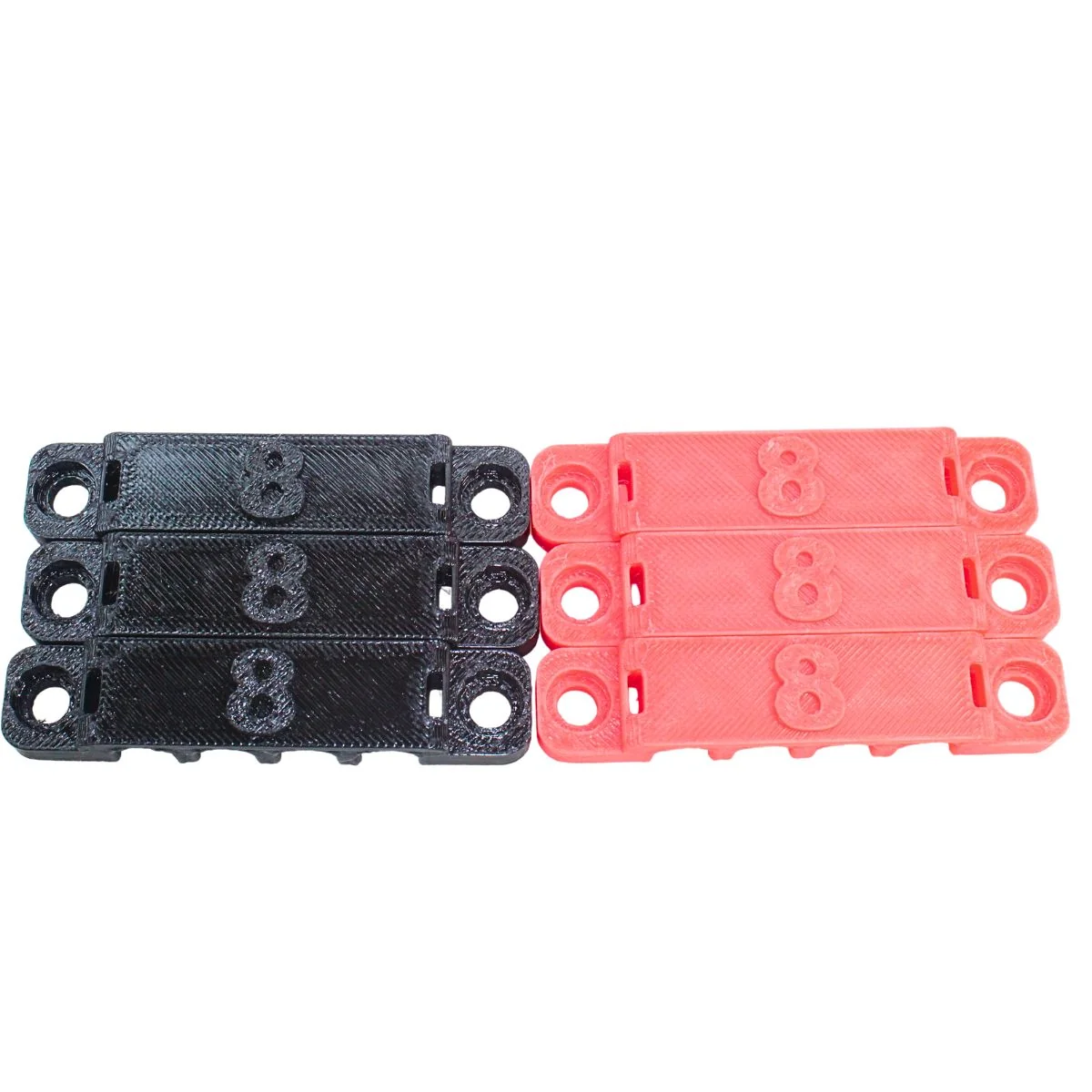 8 Gauge Cable Management Wire Comb Quad Slot Can Use w/ Cable Tie Red/Black - Image 3
