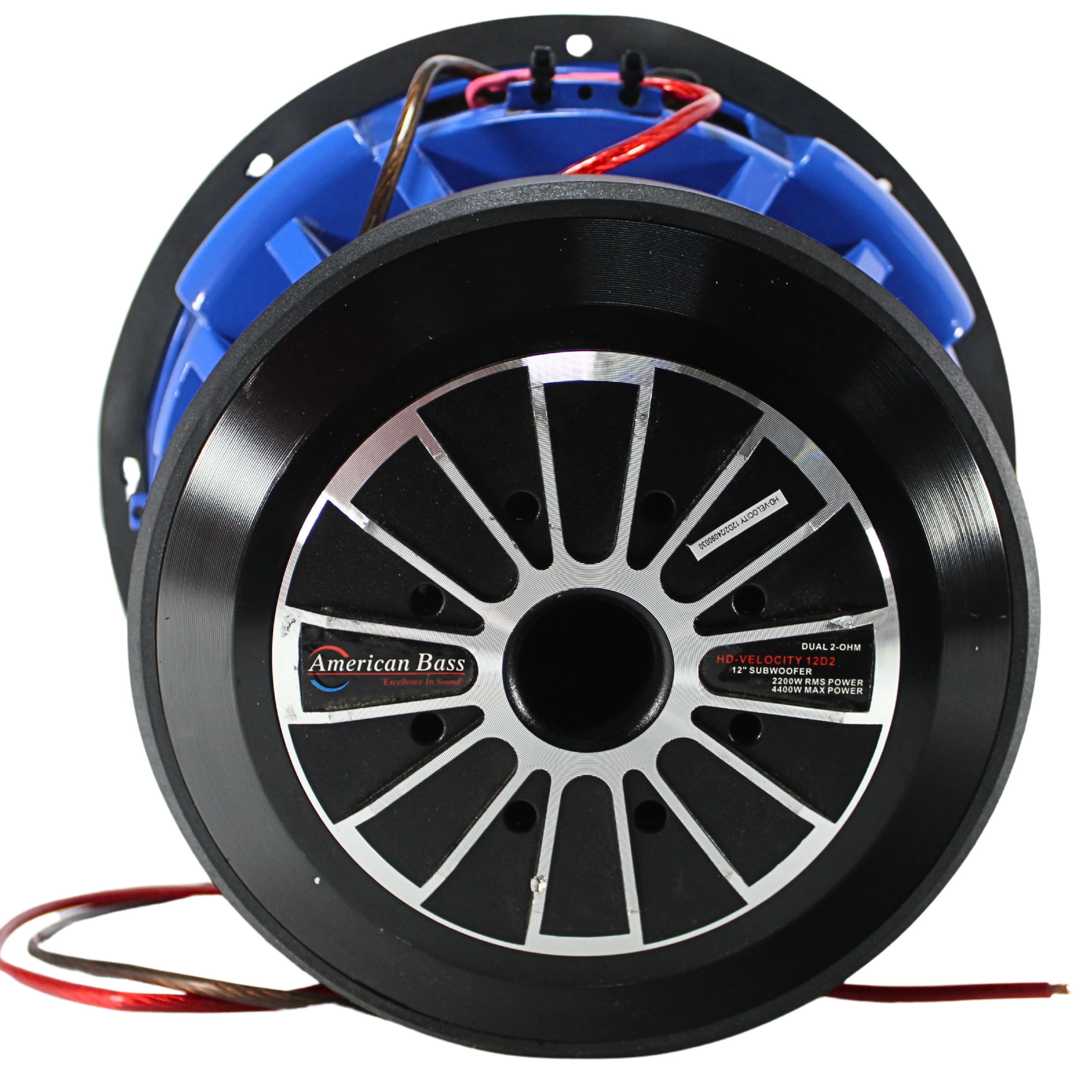 American Bass HD Velocity 12" 2-Ohm 2200W RMS Triple Magnet Subwoofer OPEN BOX - Image 4