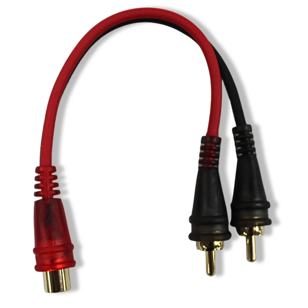Audiopipe high-performance 6" Frosted Female to Dual Male RCA Y-Cable AMFV-YF-2M - Image 2