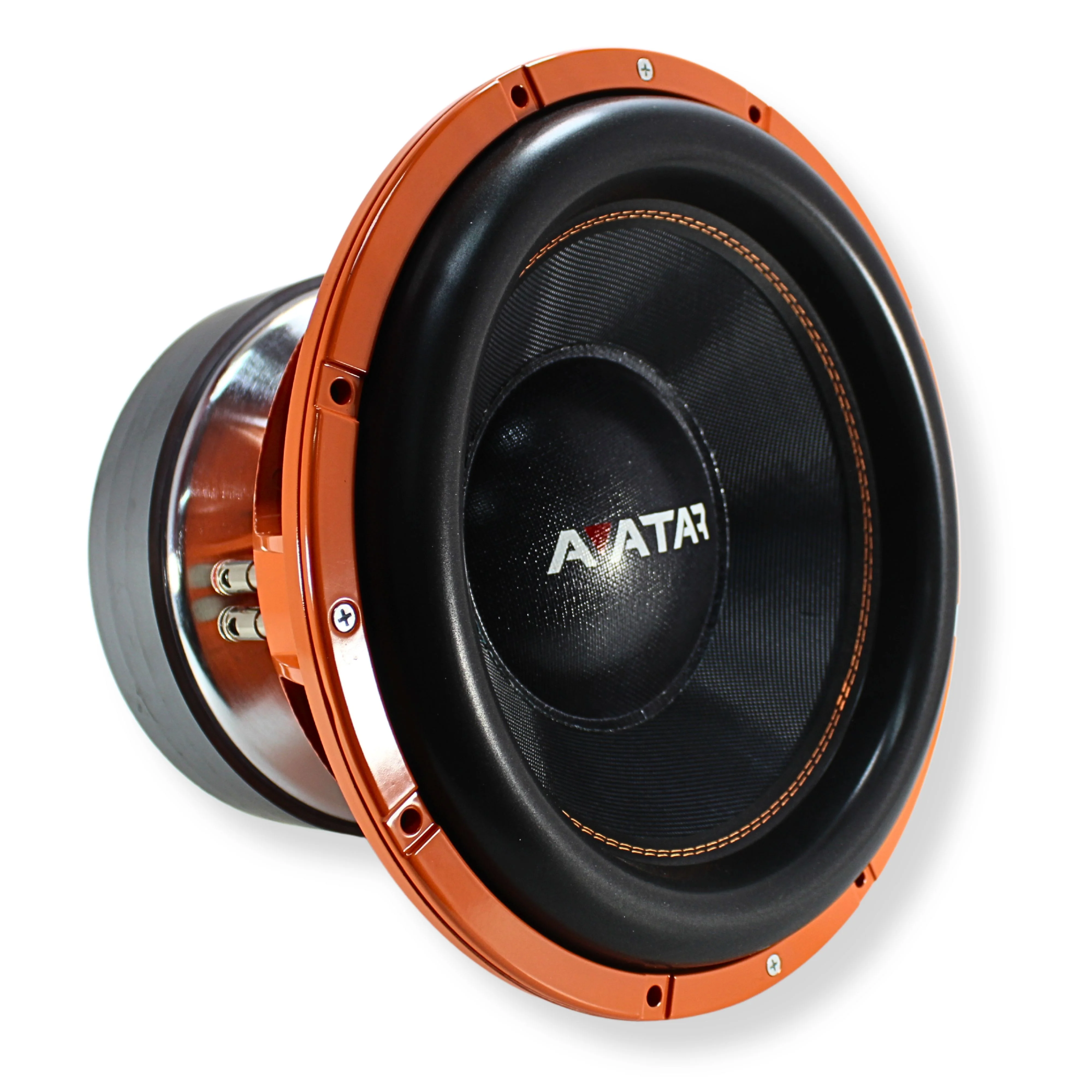 15" Dual 2-Ohm Car Audio Subwoofer 7600 watts, Avatar Volcano Orange SVL-1547-D2