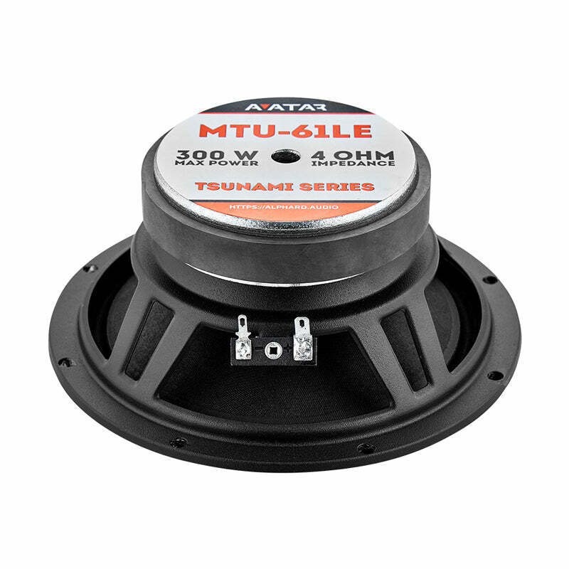 Avatar Tsunami MTU-61LE Black 300 Watts 4-Ohm 6.5" Mid-Range Speakers - Image 3