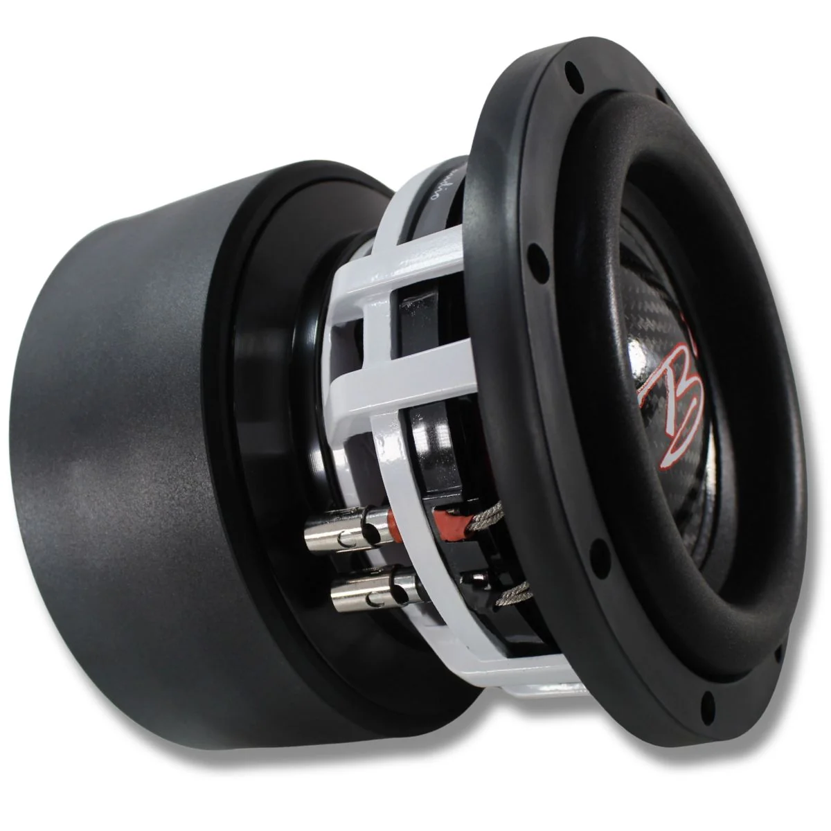 B2 Audio RAMPAGE 6.5" 1000 Watt RMS Carbon Fiber Dual 1-Ohm Voice Coil Subwoofer