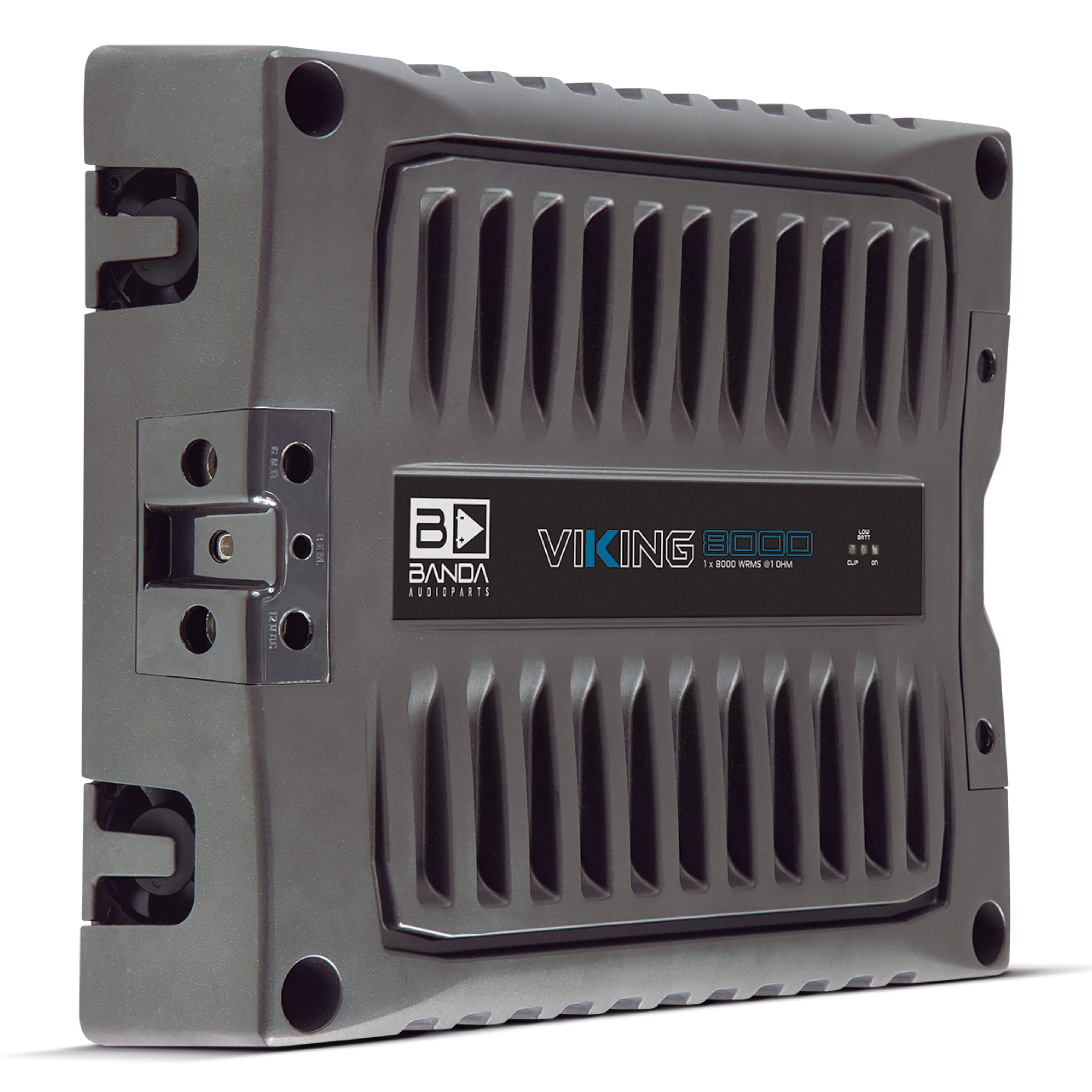 Banda 8K Watt 1-Ohm Monoblock VIKING Line Aluminum Brazilian Amplifier