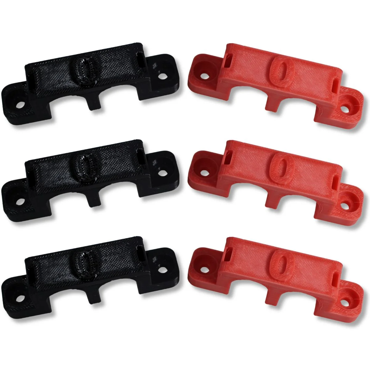 1/0 Gauge Cable Management Wire Comb Dual Slot Use w/ Cable Zip Tie Red/Black - Image 5