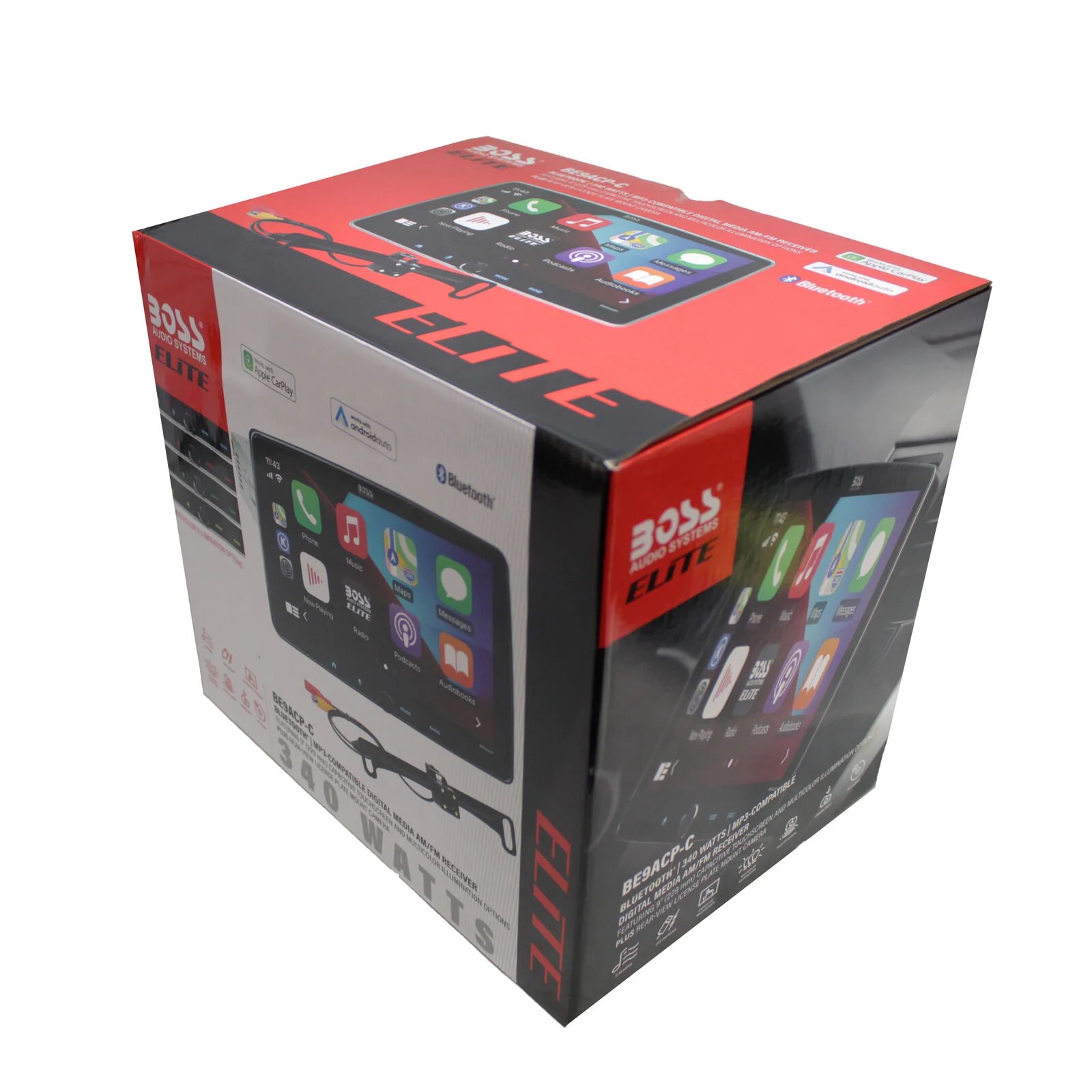 BOSS 9" Bluetooth Touchscreen Digital Radio 1 Din Apple CarPlay & Back up Camera - Image 8