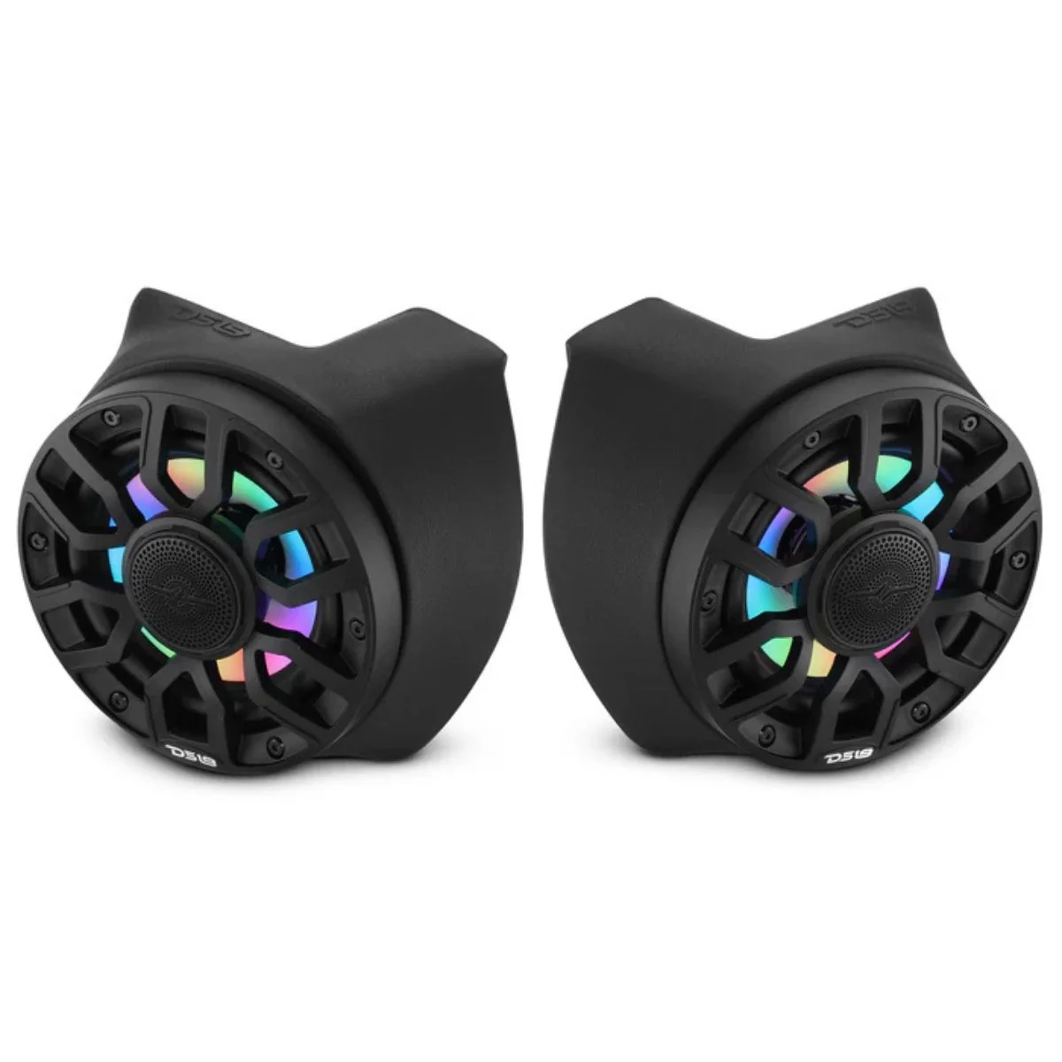 Can-Am X3 Rear B Pillar Pods w 6.5"  150 Watt RMS Speakers LED DS18 NXL-IQ6/BK