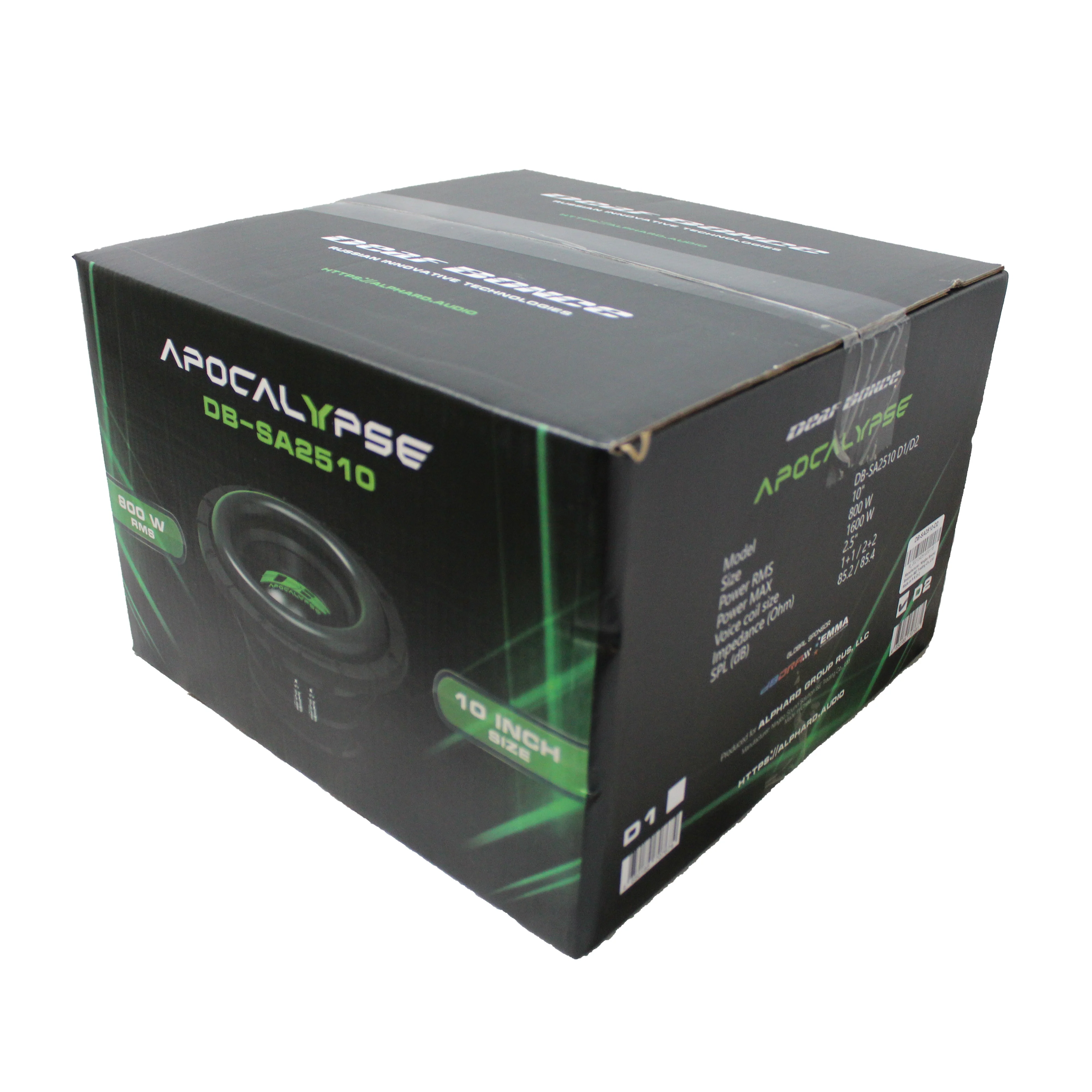 Deaf Bonce 10" Apocalypse Series Dual Voice Coil 2 ohm Subwoofer 1600W SA2510-D2 - Image 5
