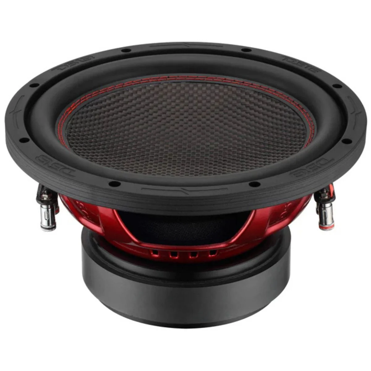 DS18 10" 600 Watt RMS Dual 4 Ohm Carbon Fiber Dust Cap Subwoofer GEN-X104DCF - Image 4