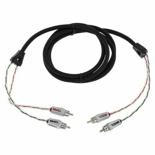 DS18 2 channel 6 foot RCA Pro Audio Amp Cables Competition Quality insulated