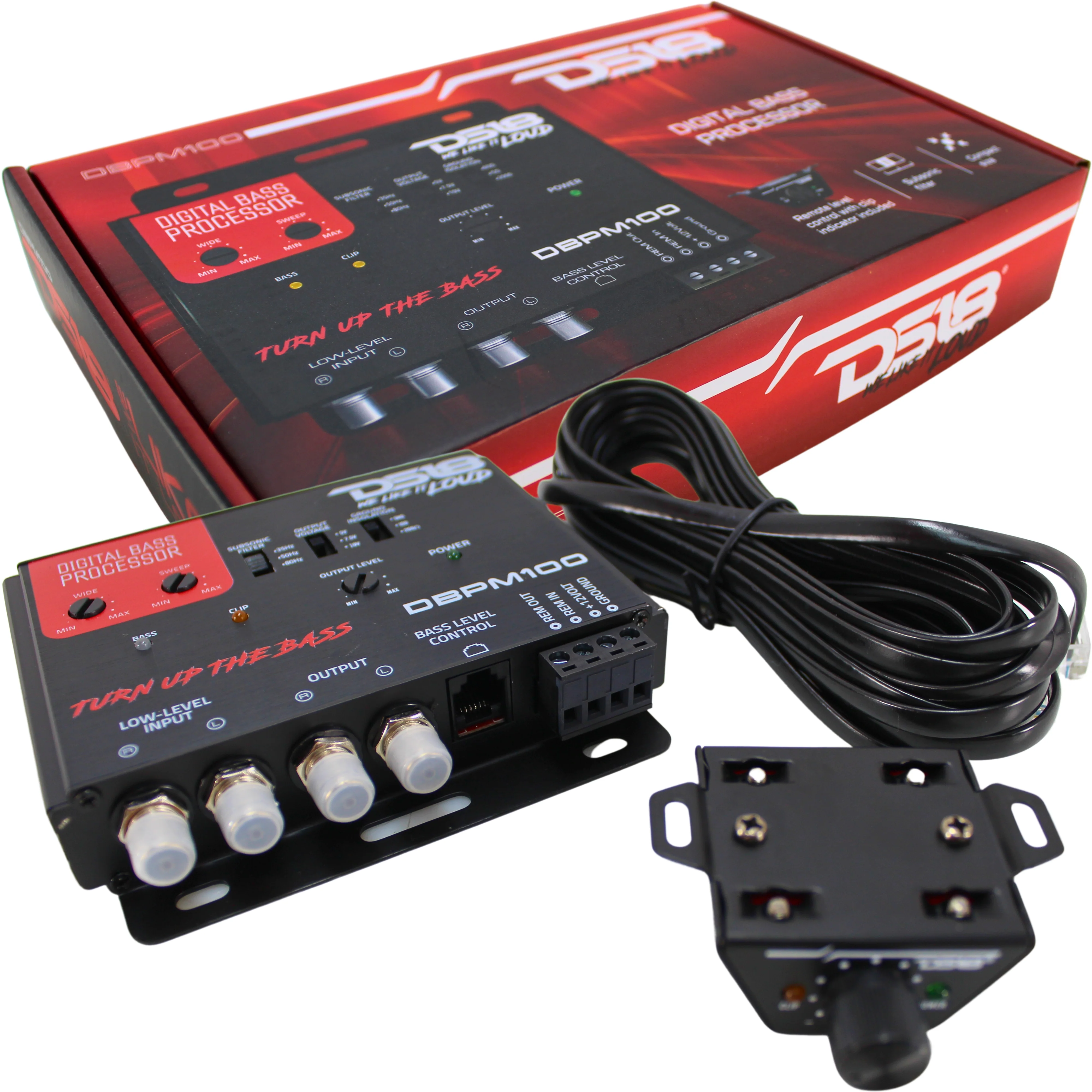 DS18 2 Channel Digital Bass Processor & Bass Restoration Processor W/ Bass Knob