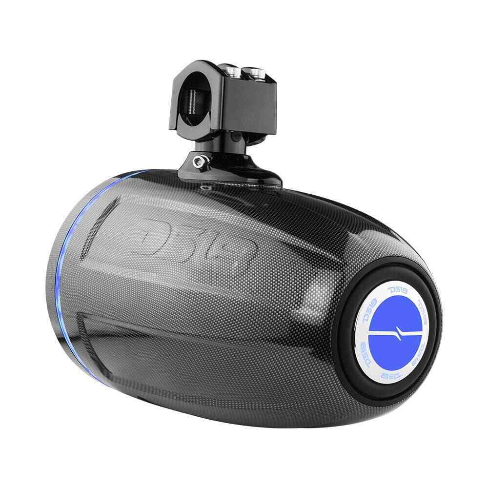DS18 8" 540W 4 Ohm Neo Marine Carbon Fiber Towers w/ RGB LED & Passive Radiator - Image 7