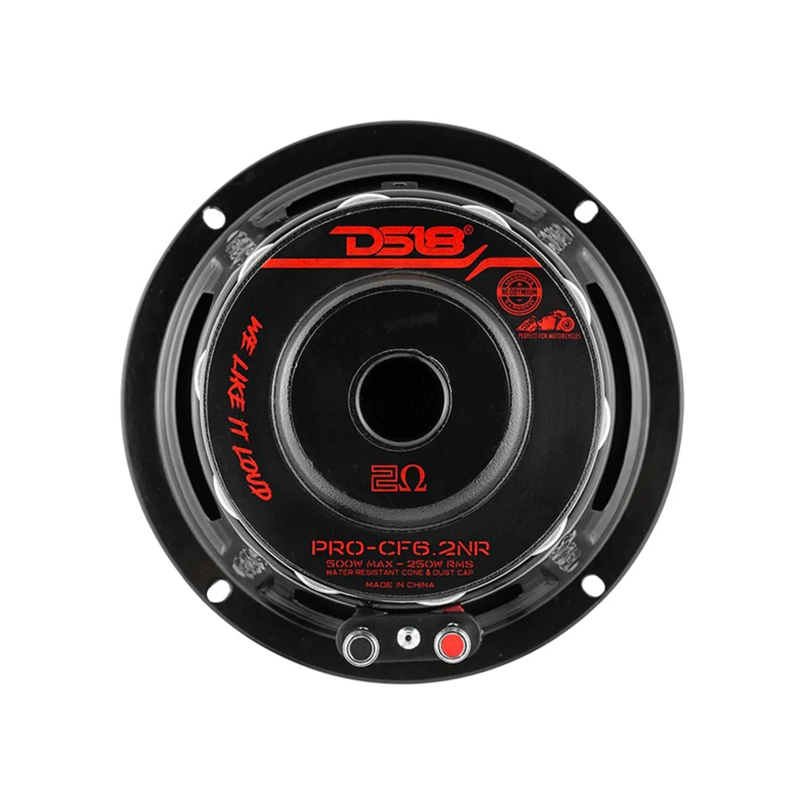 6.5" 250 Watts RMS 2-Ohm Water Resistant Mid-Bass Loudspeaker Motorcycle DS18 - Image 3