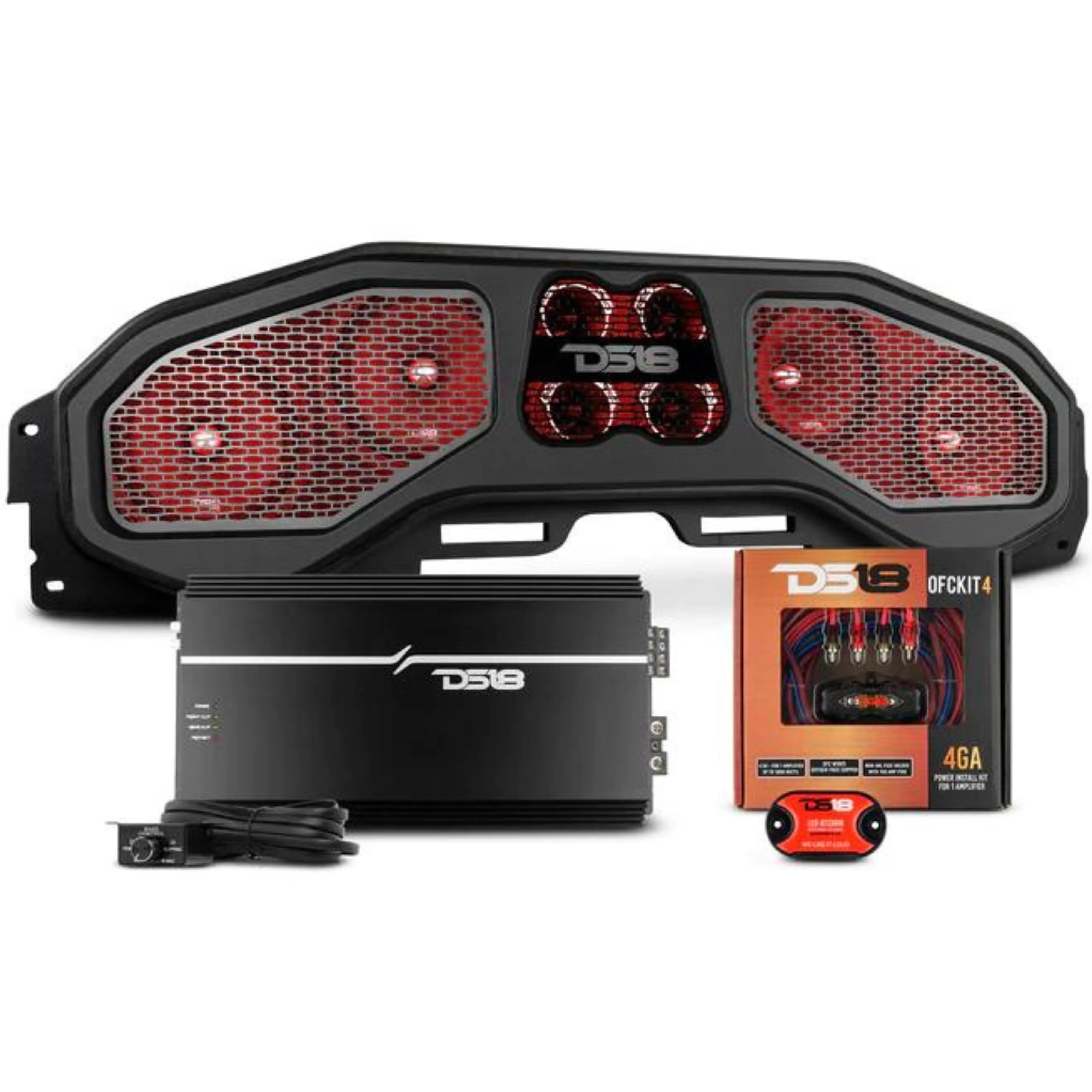DS18 8" Overhead Loaded Sound Bar Package For 2018-23 Jeep JL JT JLTSBAR1LD-PKG