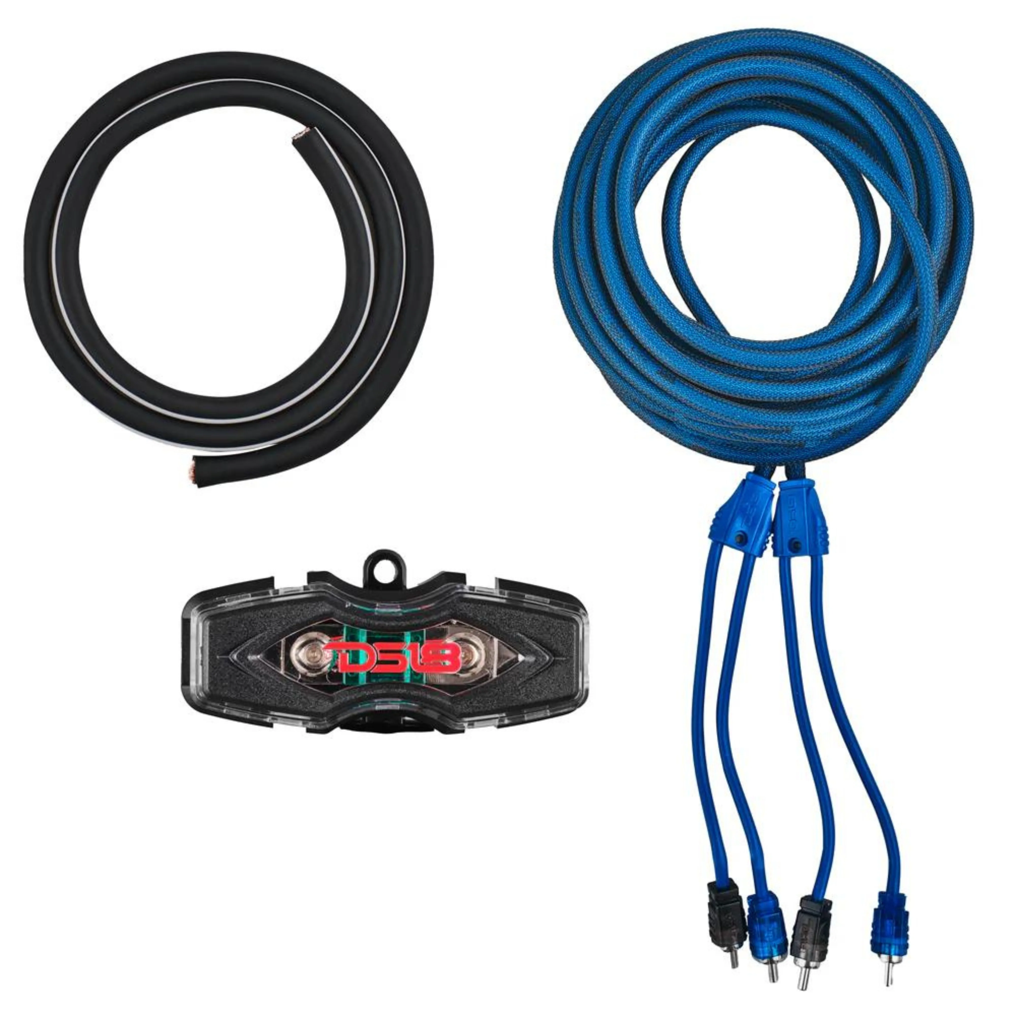DS18 AKIT4 CCA 4-Gauge Amplifier Installation Kit - Blue / DS-AKIT4-BL - Image 2