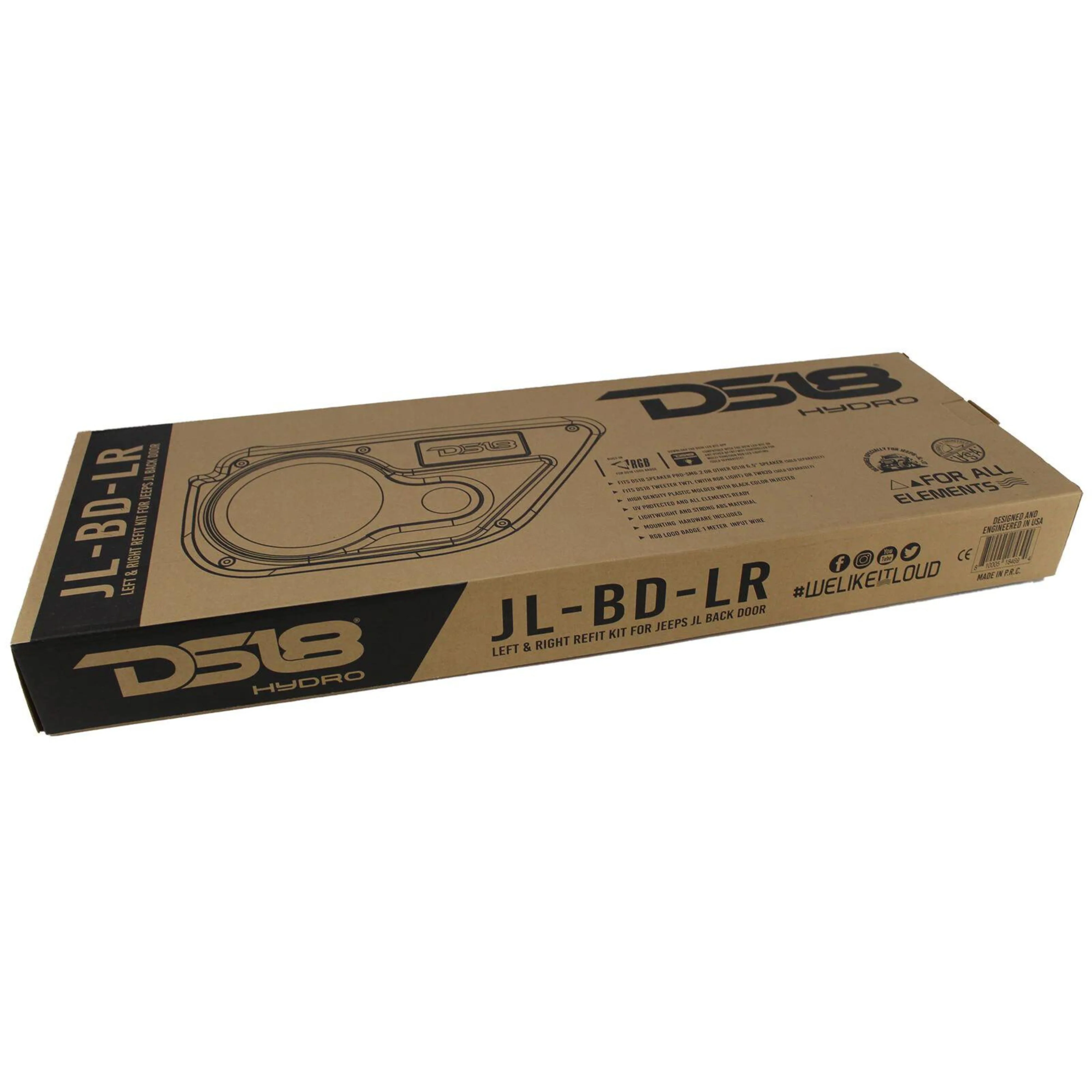 DS18 Back Door Left and Right Refit Kit for Jeeps 6.5" Midrange+Tweeter JL-BD-LR - Image 2