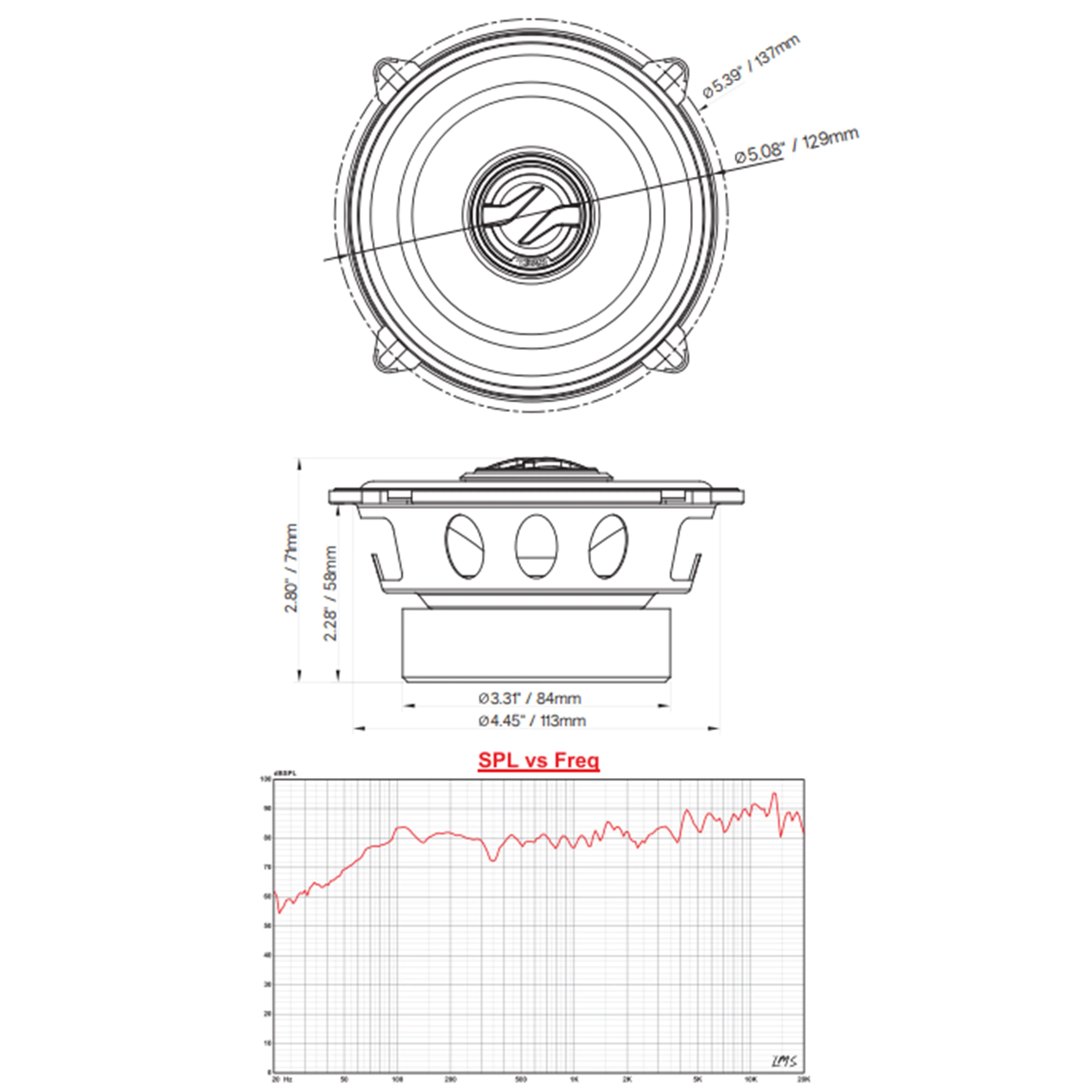 DS18 ELITE 5.25" Coaxial Speakers 180W 4 Ohm 2-Way Pair /w Kevlar Cone ZXI-5254 - Image 8