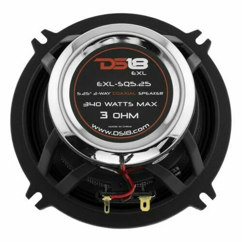 DS18 EXL 5.25" 2 way Coaxial Door Speakers 680 Watt 3 Ohm Fiberglass Cone 1 Pair - Image 8