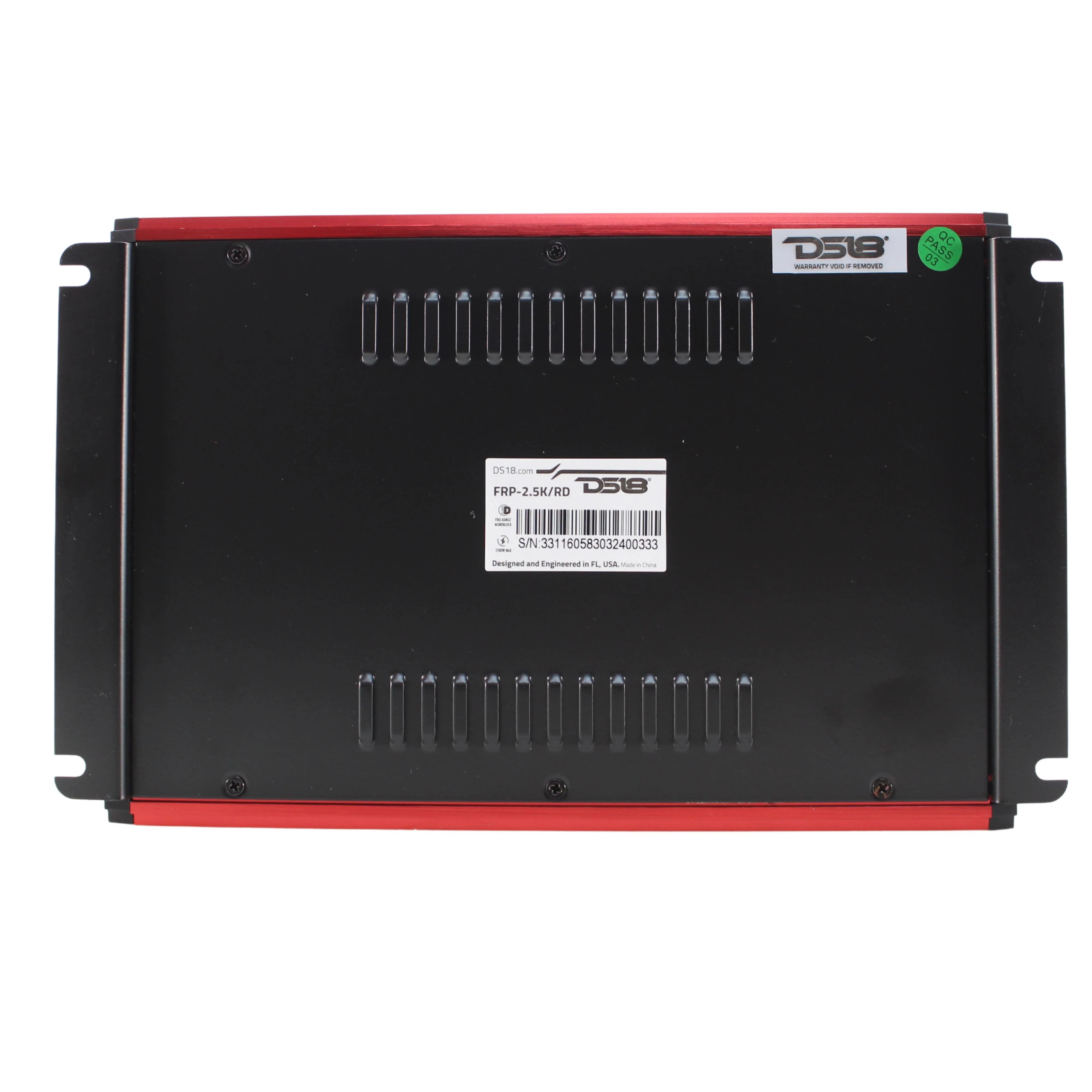 DS18 FRP Monoblock 2500W 1-Ohm Full-Range Class-D Compact Red Amplifier - Image 5