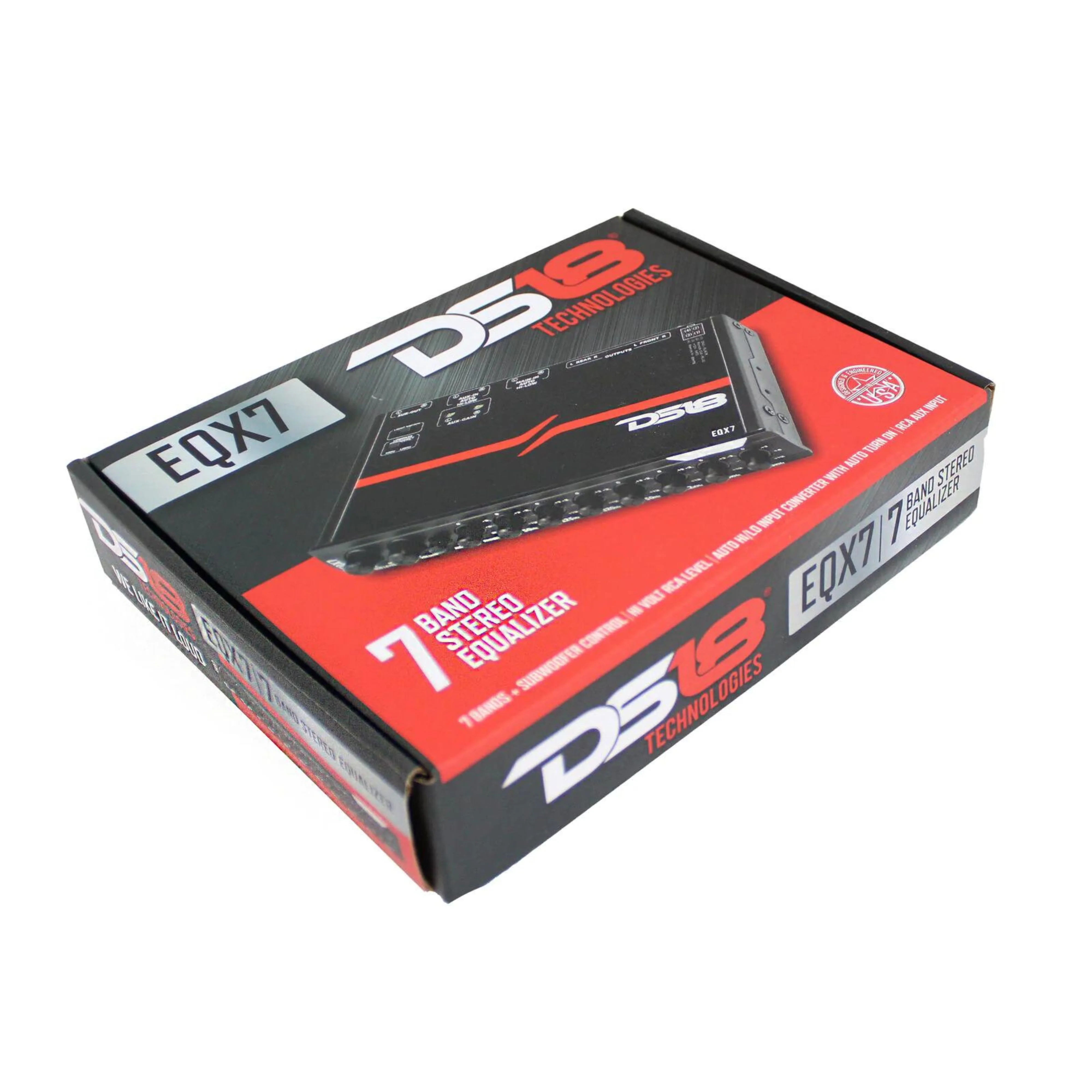 DS18 High Volt 1/2 Din 7 Band Stereo Equalizer with Subwoofer Control EQX7 - Image 6