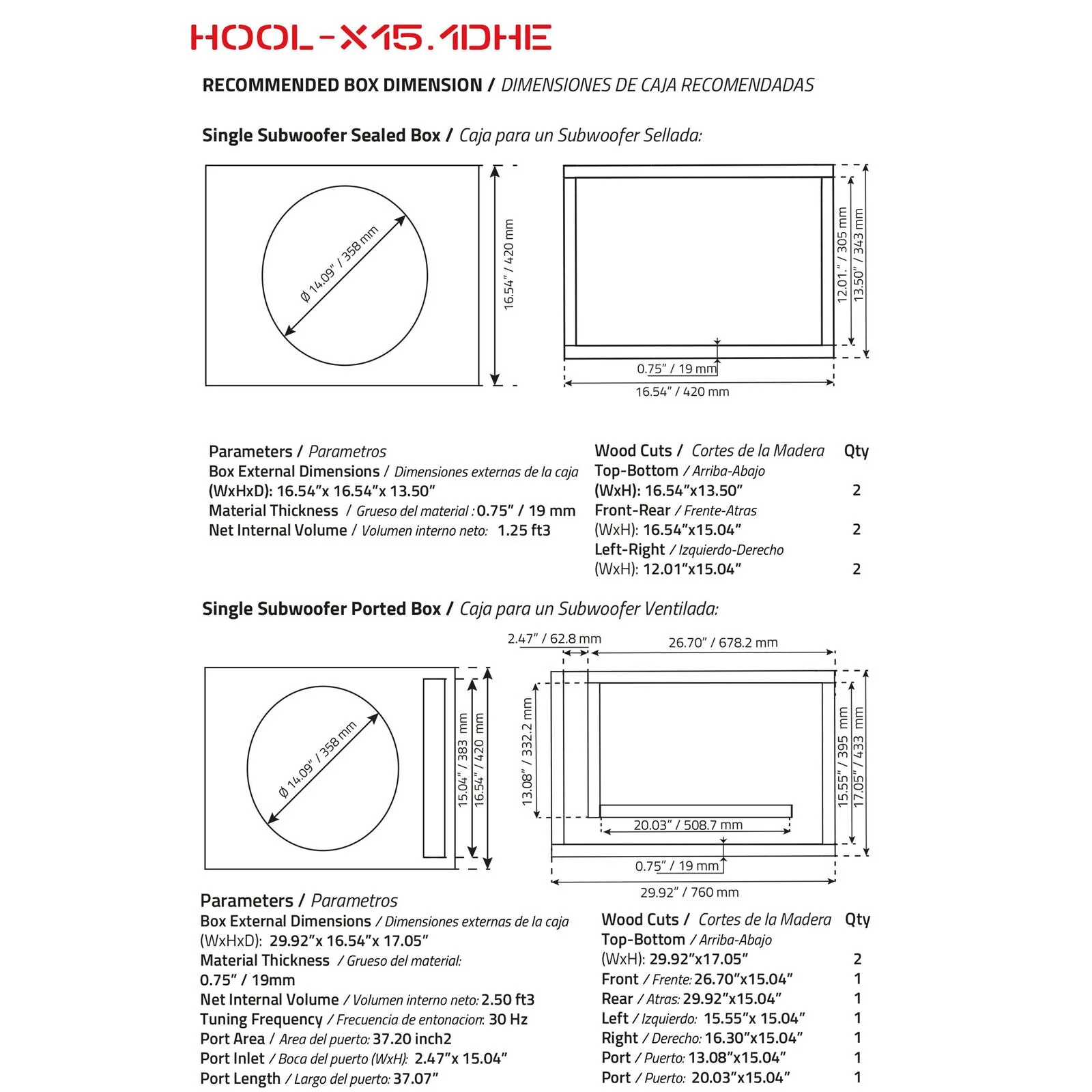 DS18 Hooligan X 15" 6000 Watt 4"DVC 1 Ohm High Excursion Competition Subwoofer - Image 9