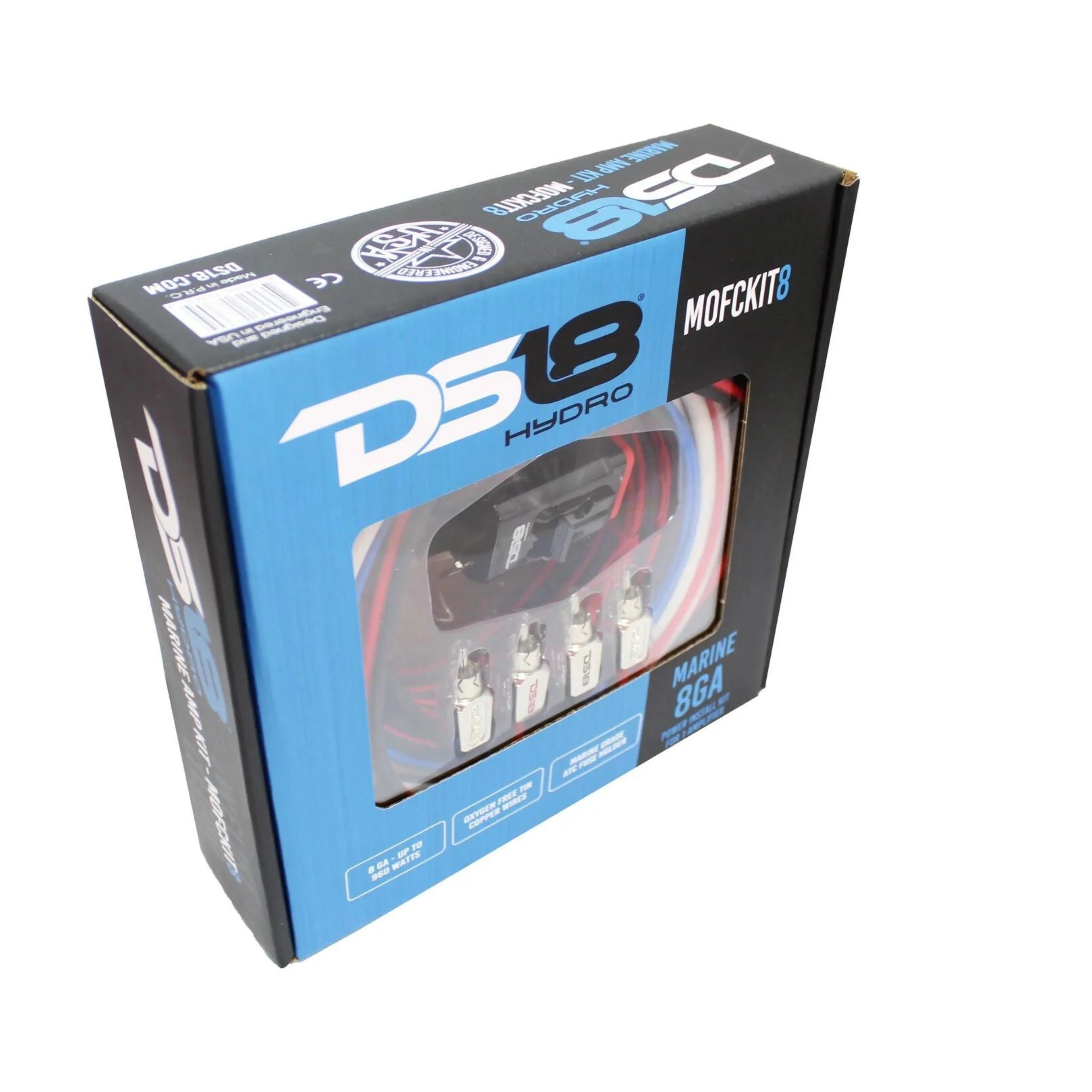 DS18 Hydro 8 GA Marine Grade Tin Copper Installation Kit for Amplifier MOFCKIT8 - Image 6
