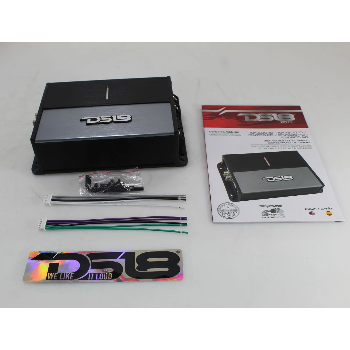 DS18 ION Compact Full-Range Class D 4-Ch Amp 4 x 240 Watts Rms @ 4-ohm OPEN BOX