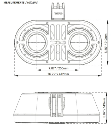 DS18 Jeep/ATV, Marine Roll Cage Sound Bar with 2 X PRO-HY6.4B Included JVOCE - Image 8
