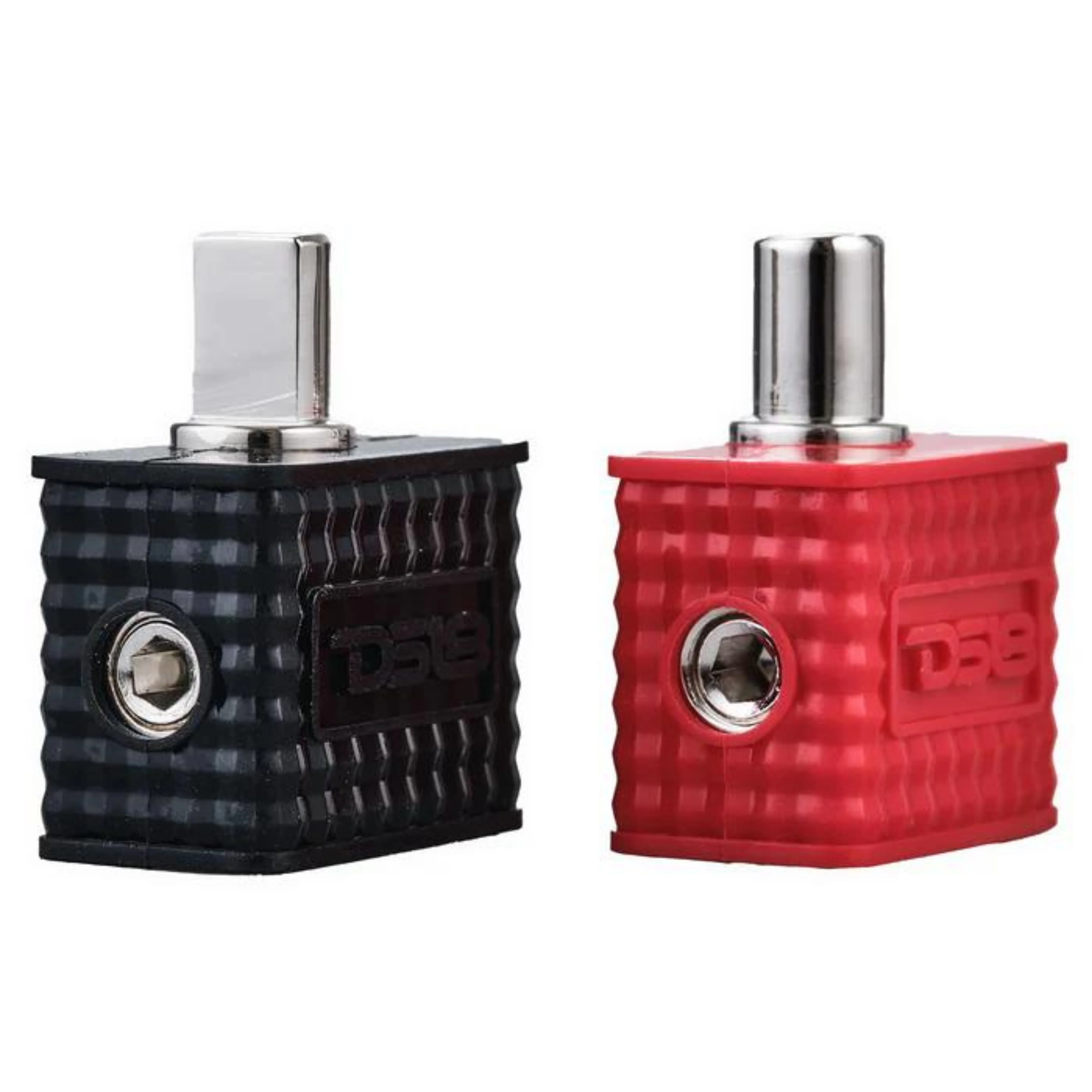 DS18 Pair of Dual 0GA to 0GA Amp Input Reducers w/ Offset Stub & Silicone Cover - Image 3